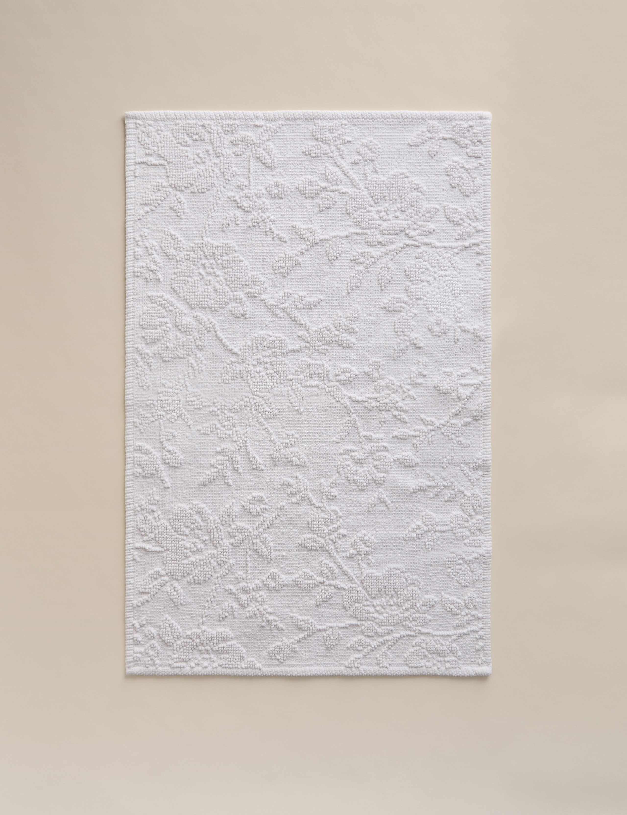 Pure Cotton Floral Bath Mat 2 of 3