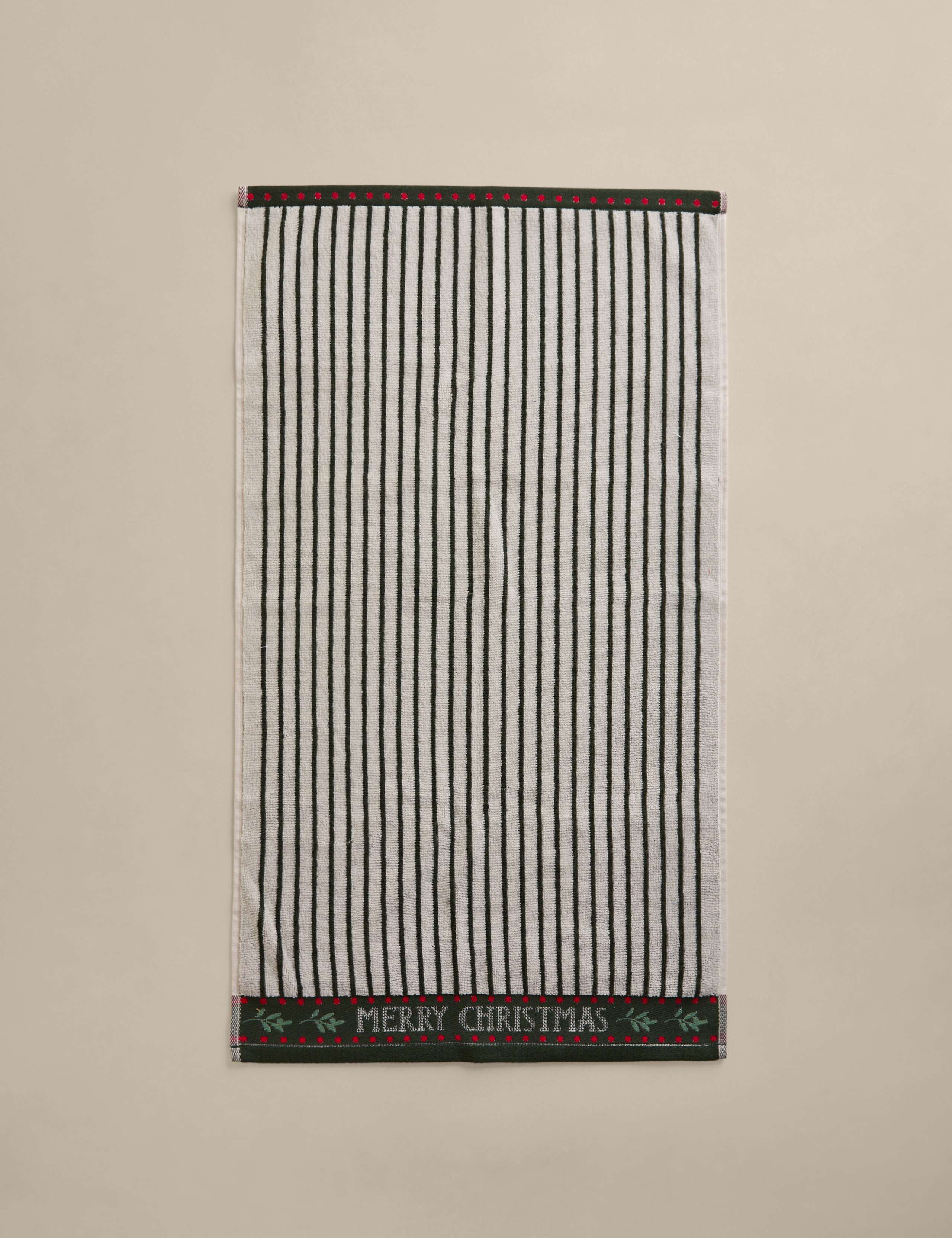 2pk Pure Cotton Merry Christmas Tartan Hand Towels 5 of 7