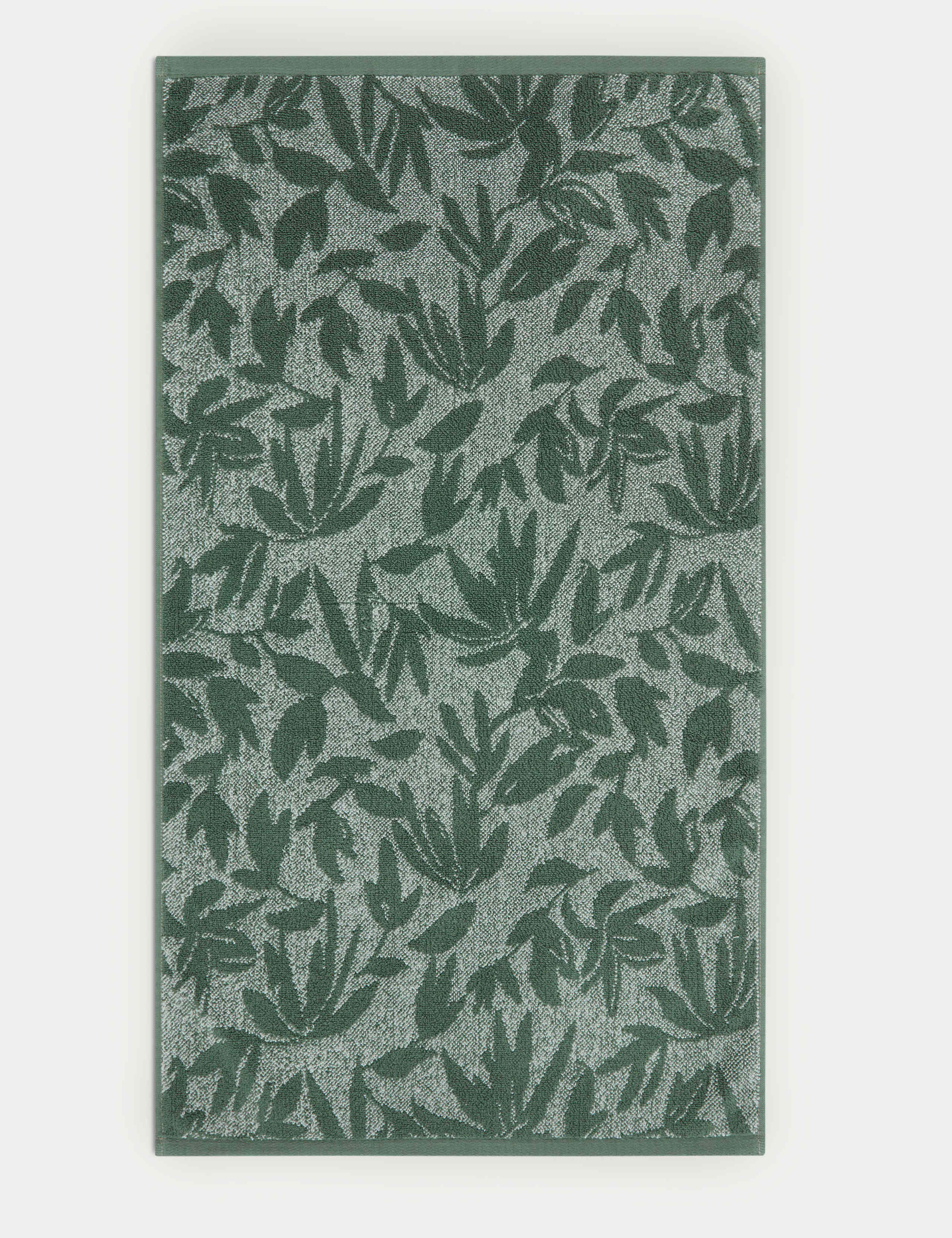 Pure Cotton Marl Leaves Towel 5 of 5