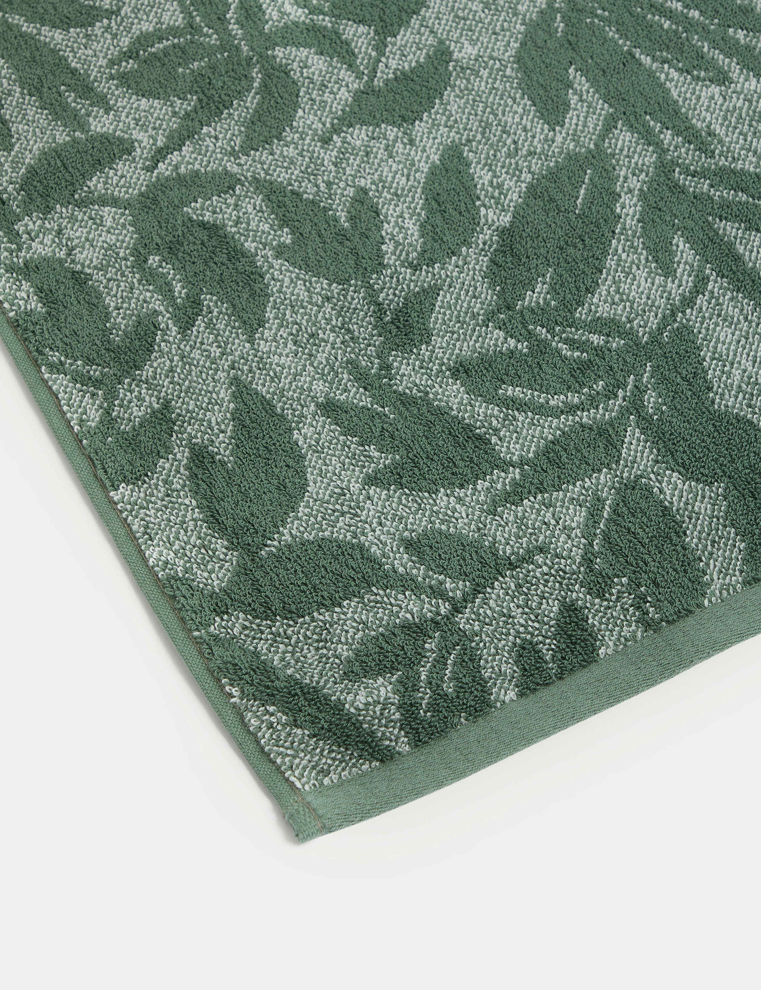 Pure Cotton Marl Leaves Towel 2 of 5