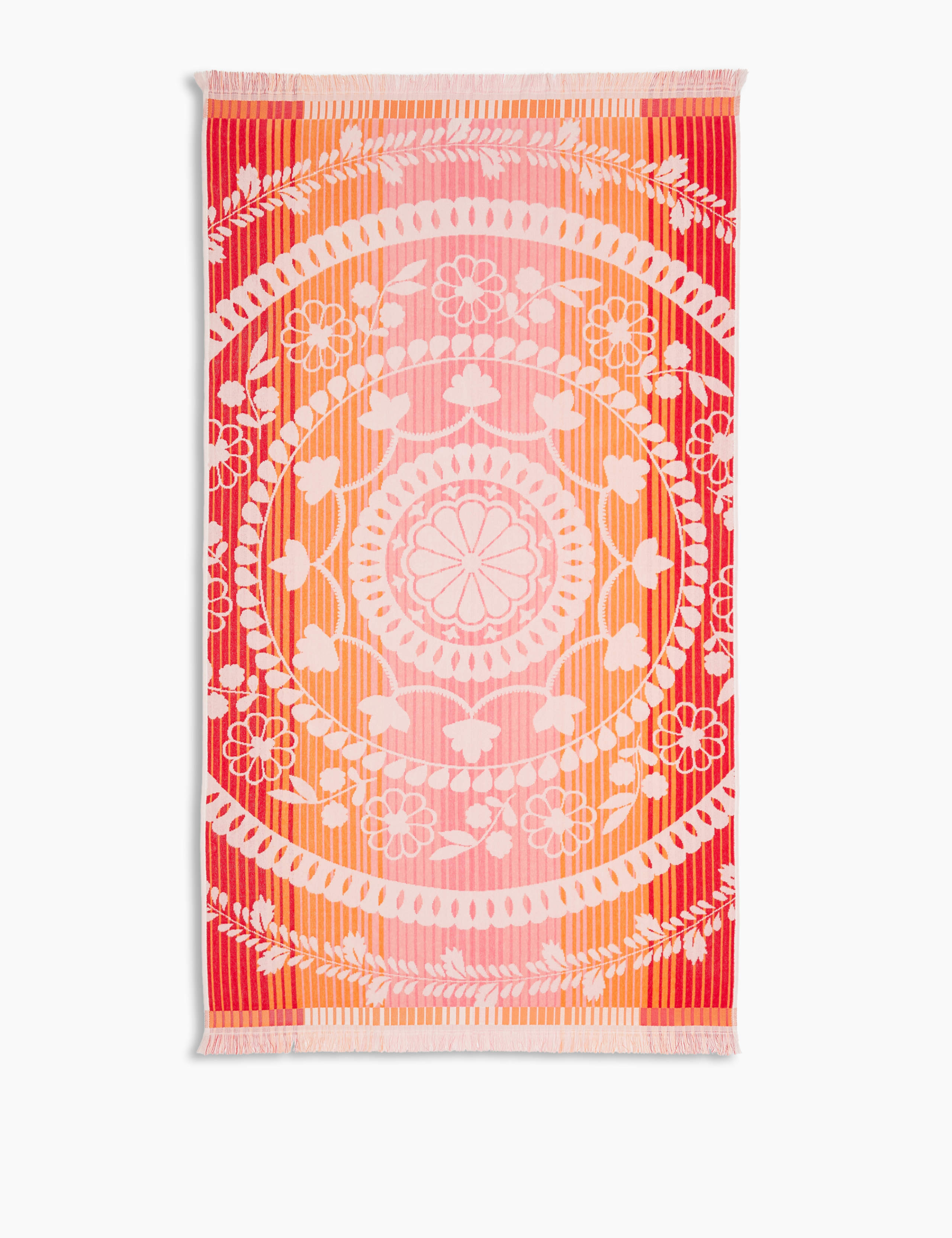 Pure Cotton Ombre Fringed Beach Towel 1 of 2