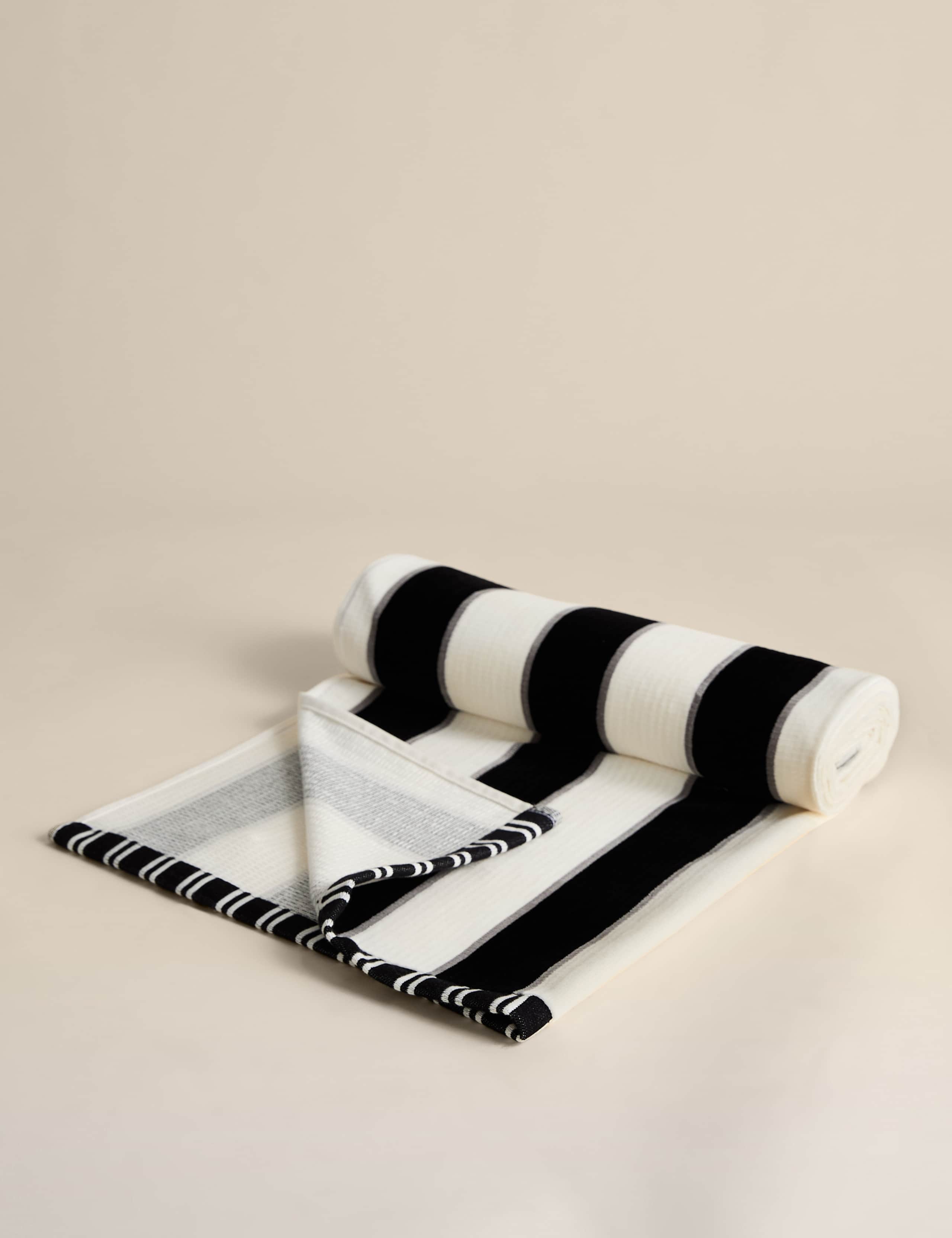 Pure Cotton Stripe Sand Resistant Beach Towel 2 of 3