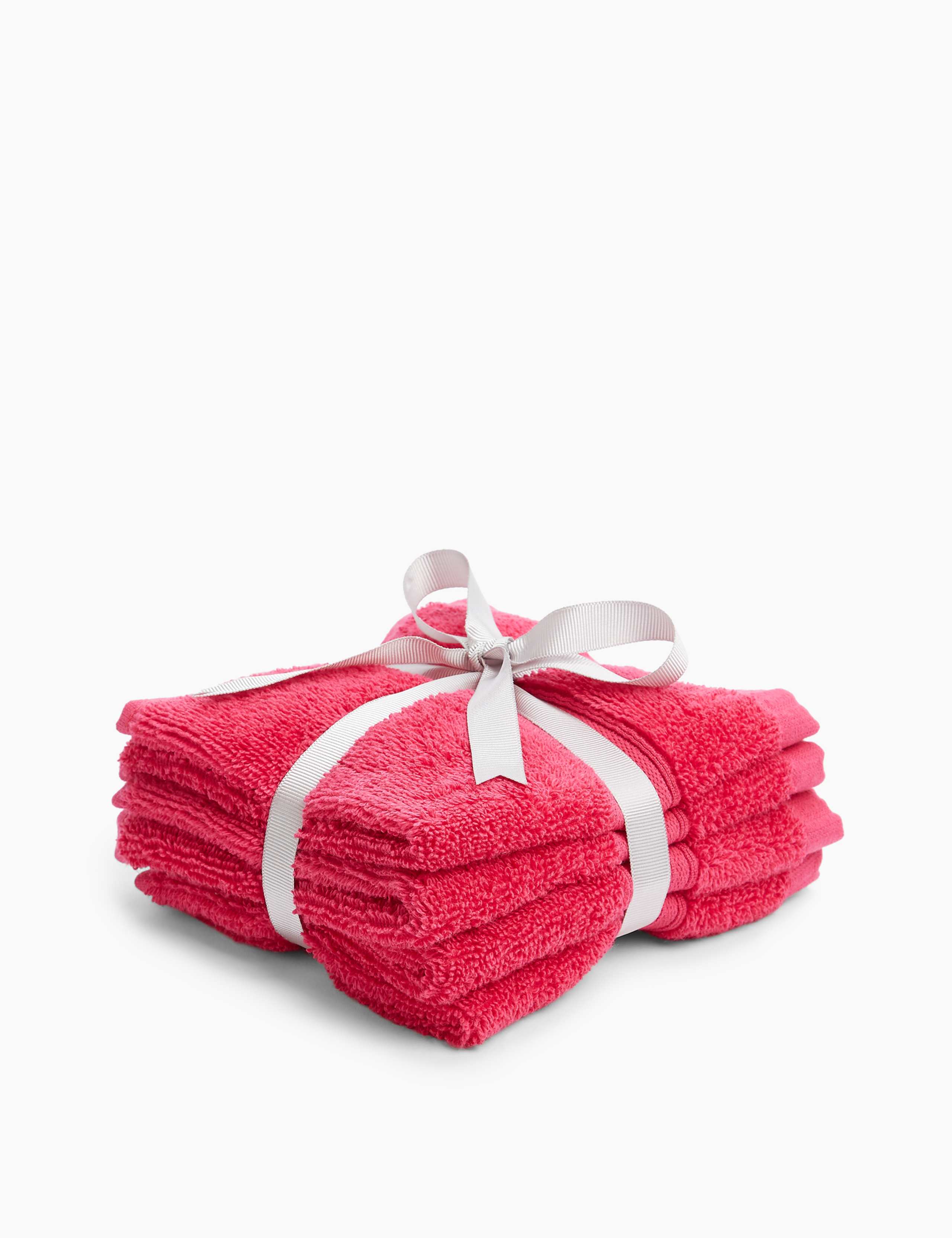 Set of 4 Super Soft Pure Cotton Face Cloths 1 of 3