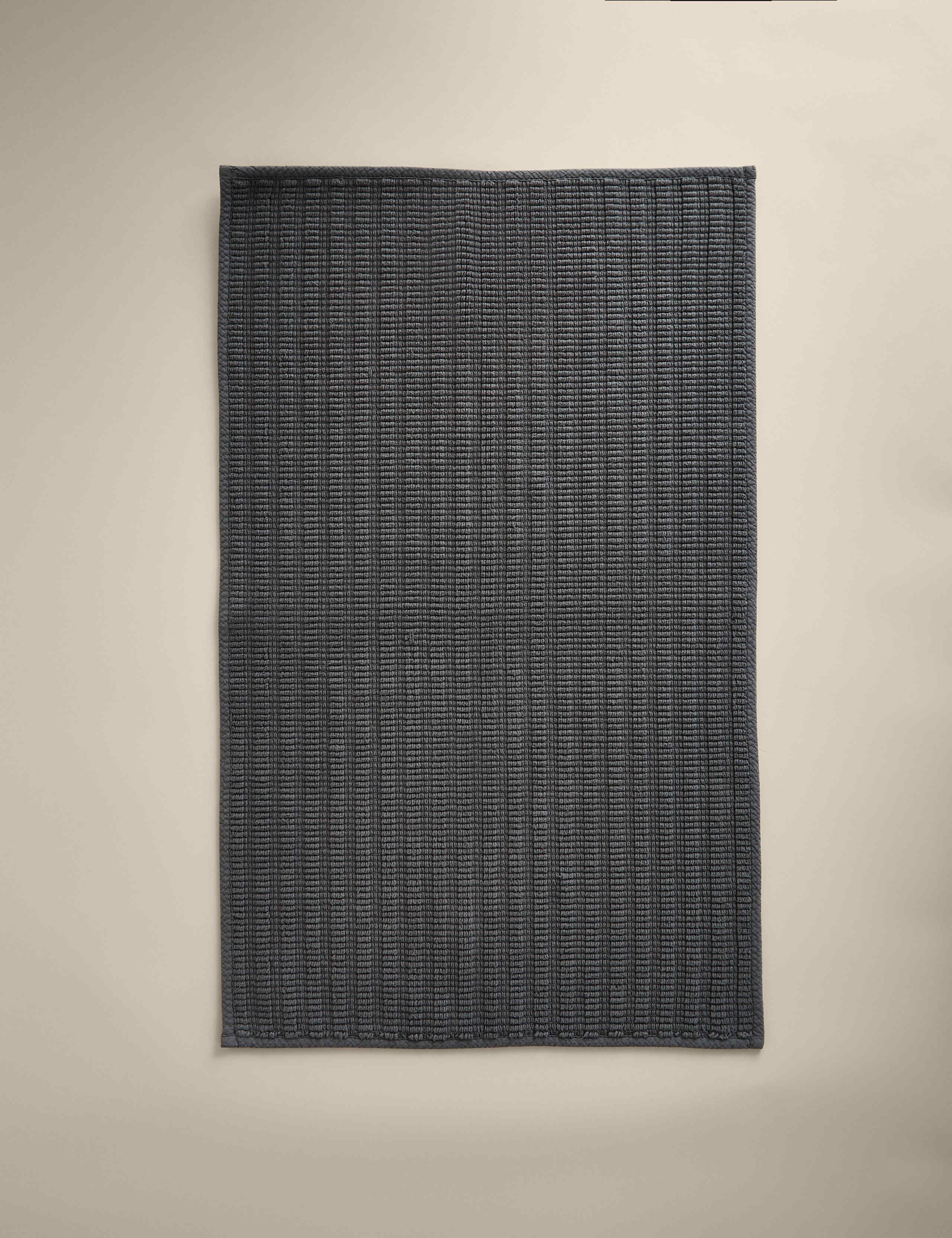 Pure Cotton Ribbed Woven Bath Mat by M&S