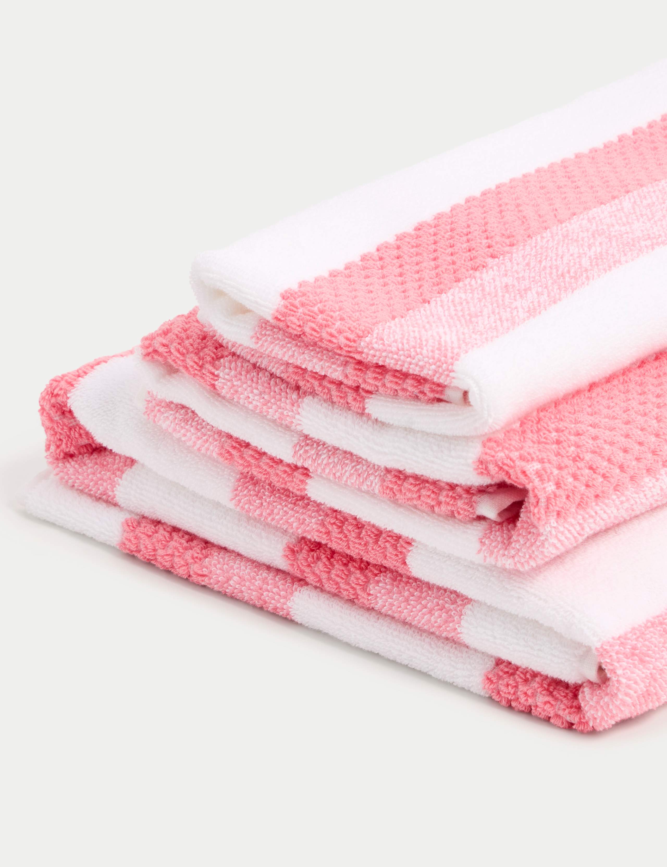 Pure Cotton Striped Textured Towel 1 of 5
