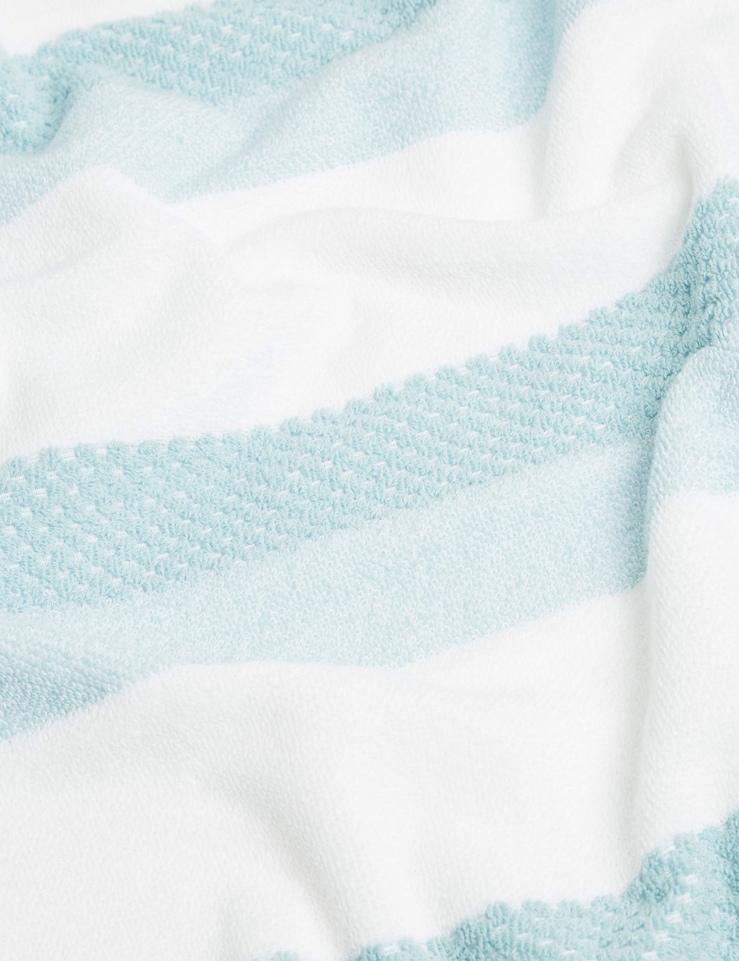 Pure Cotton Striped Textured Towel 4 of 4