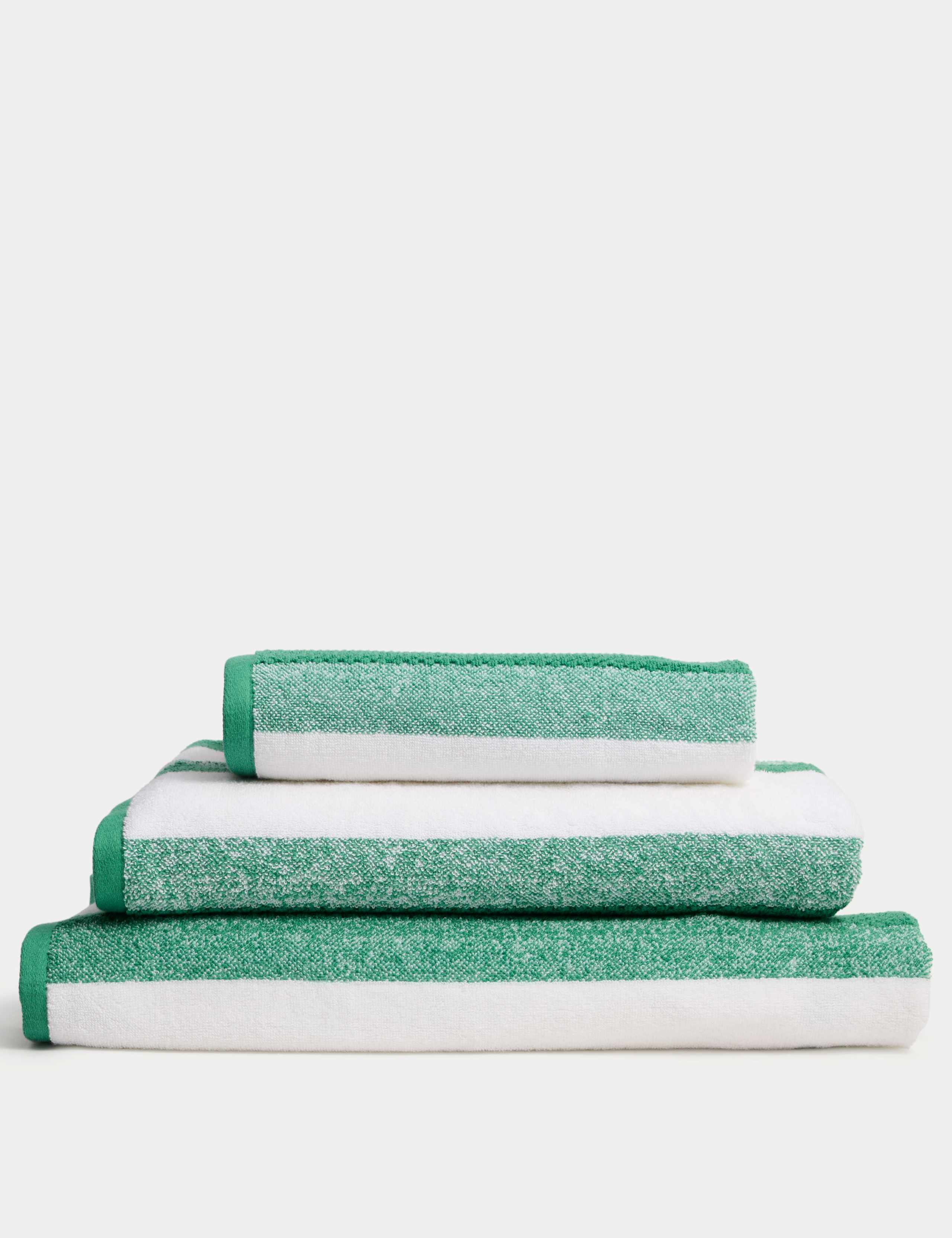Pure Cotton Striped Textured Towel 3 of 5
