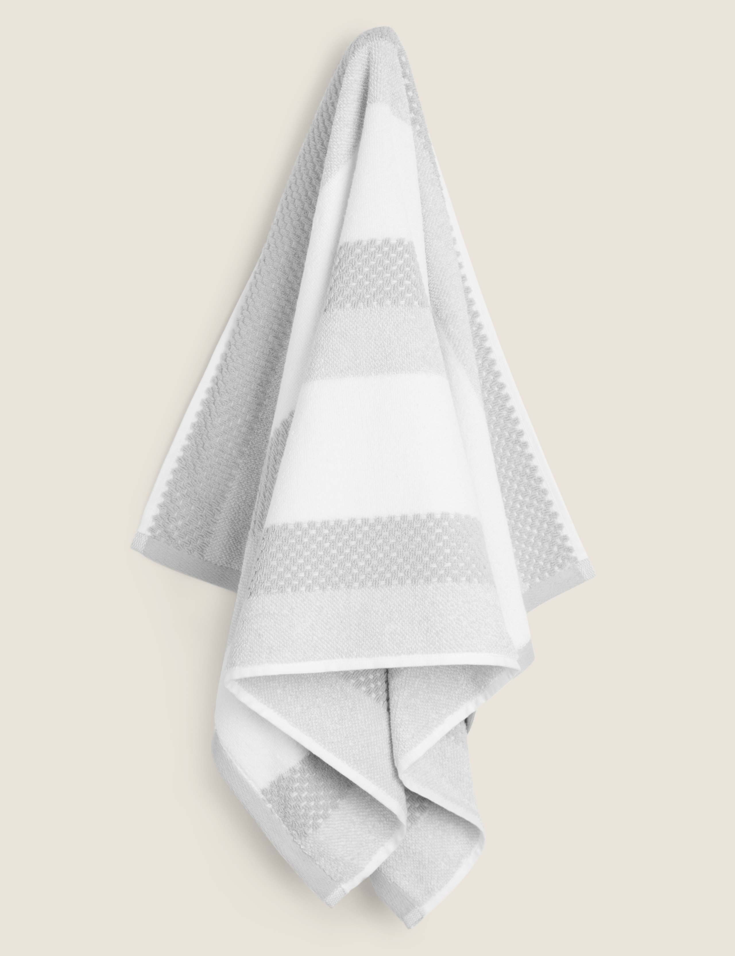 Pure Cotton Striped Textured Towel 3 of 4