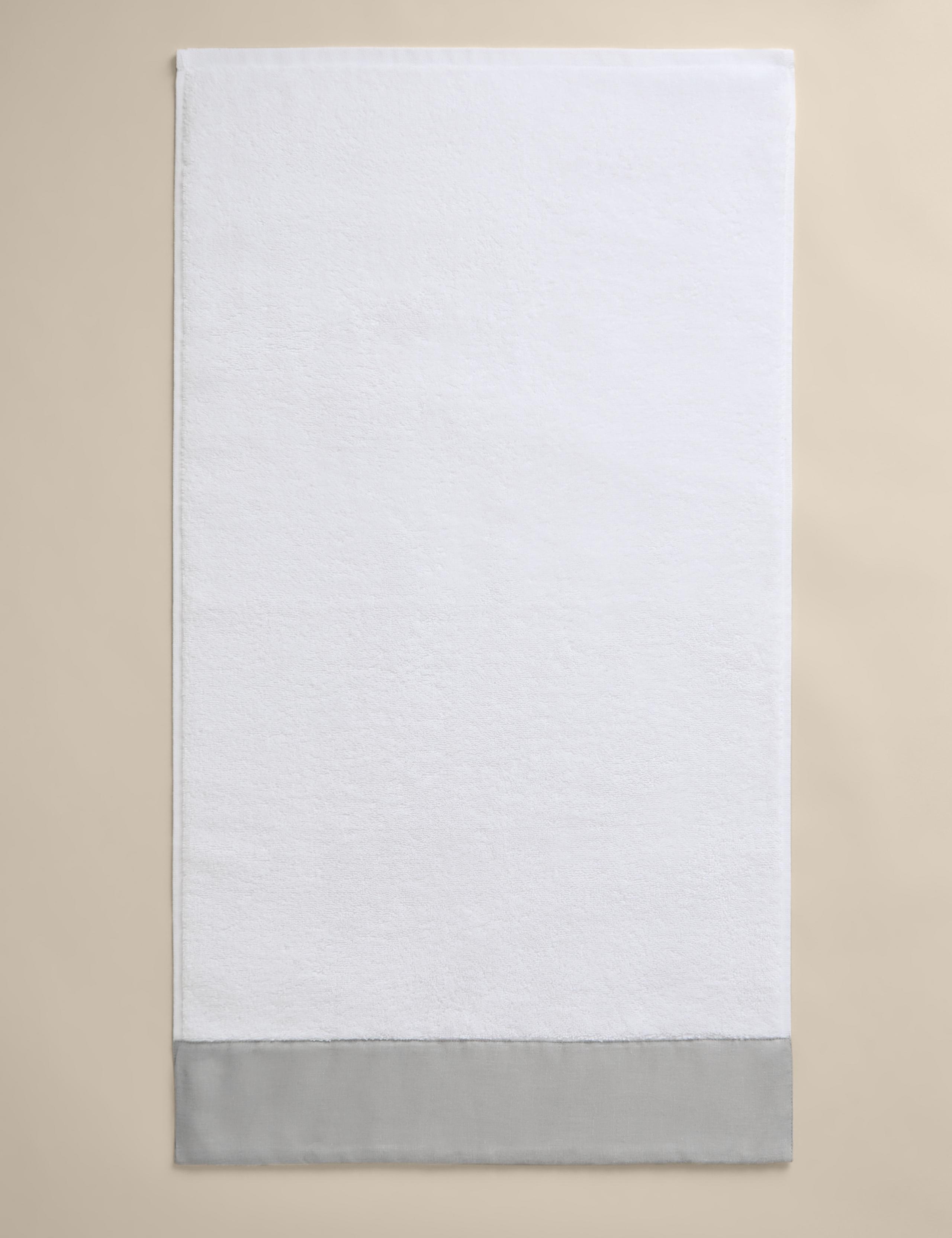 Pure Cotton Linen Border Towel 5 of 5