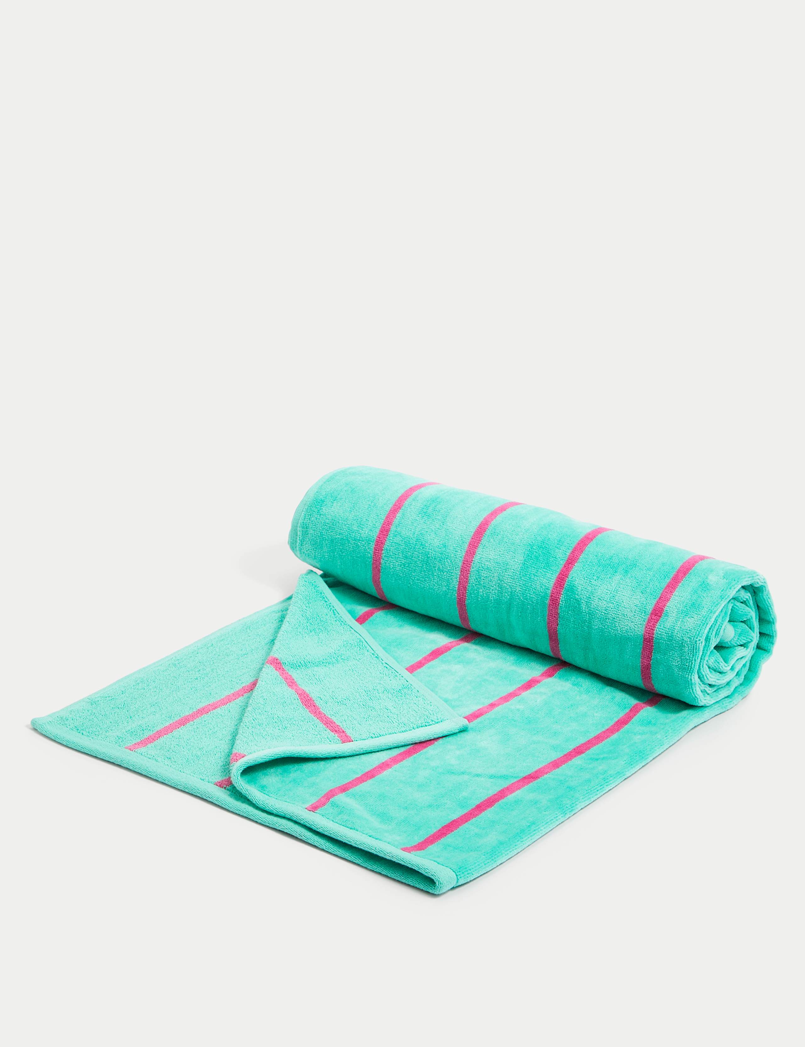 Pure Cotton Striped Beach Towel 2 of 4