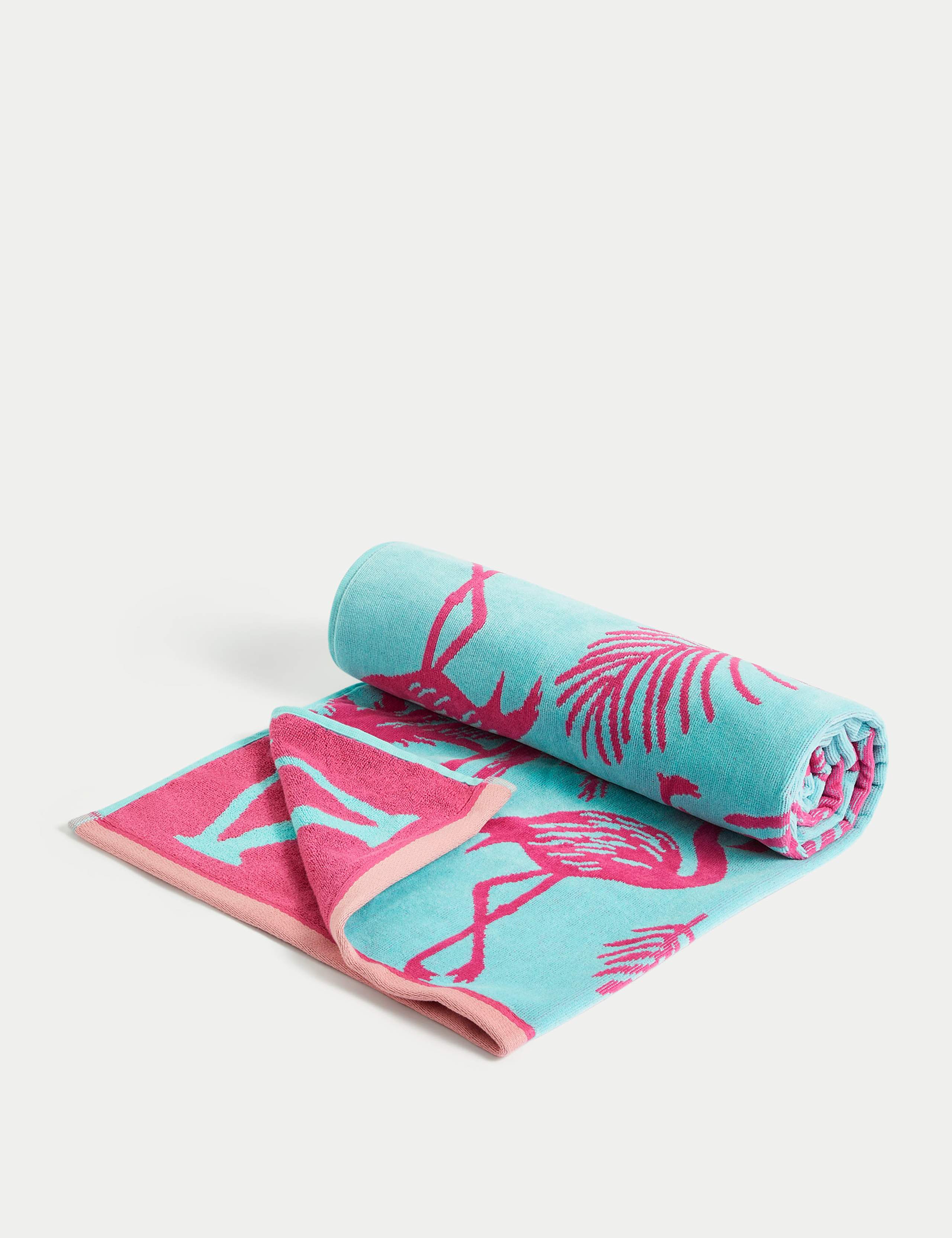 Pure Cotton Flamingo Beach Towel 2 of 4