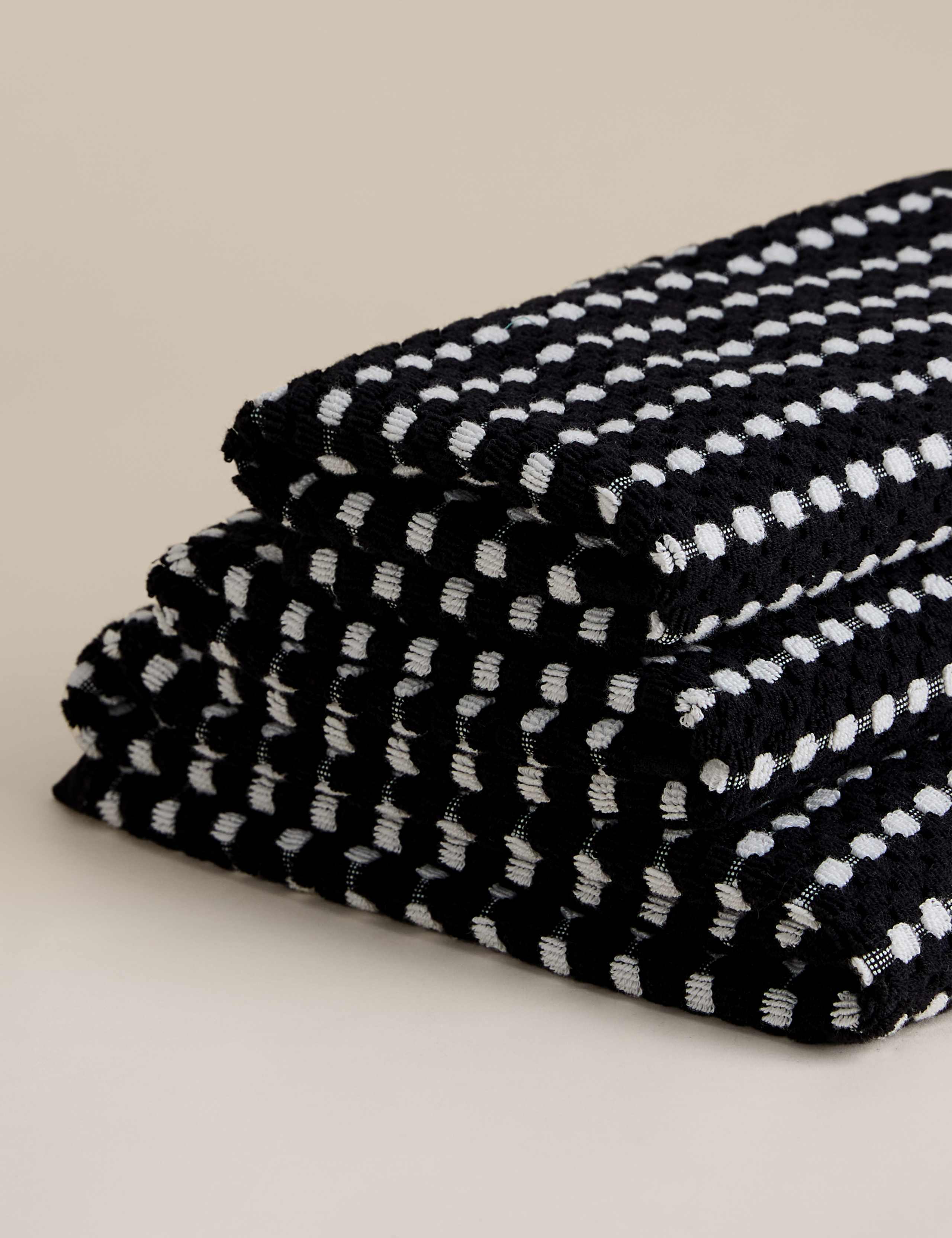 Pure Cotton Spotty Striped Towel 2 of 4