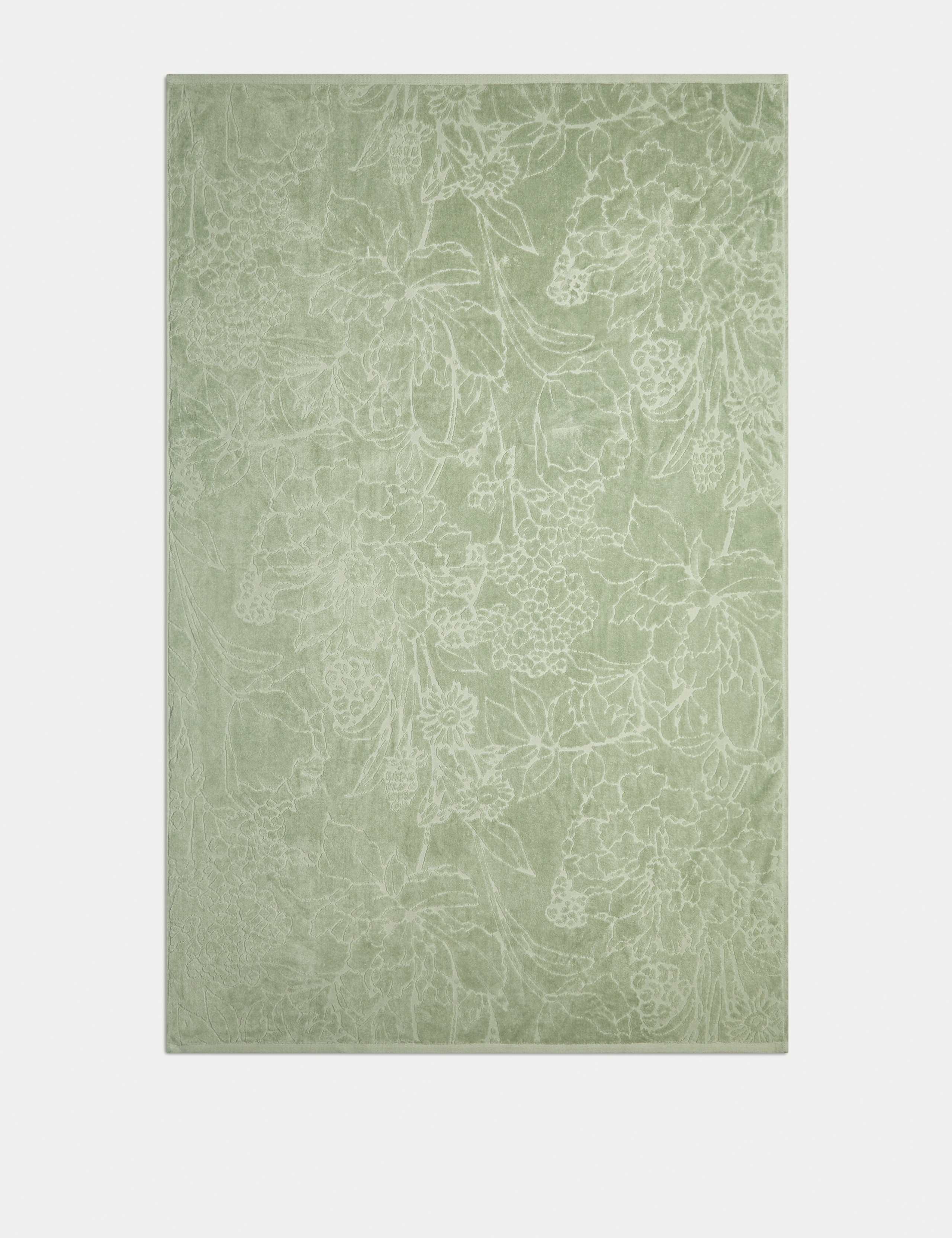 Pure Cotton Linear Floral Towel 2 of 5