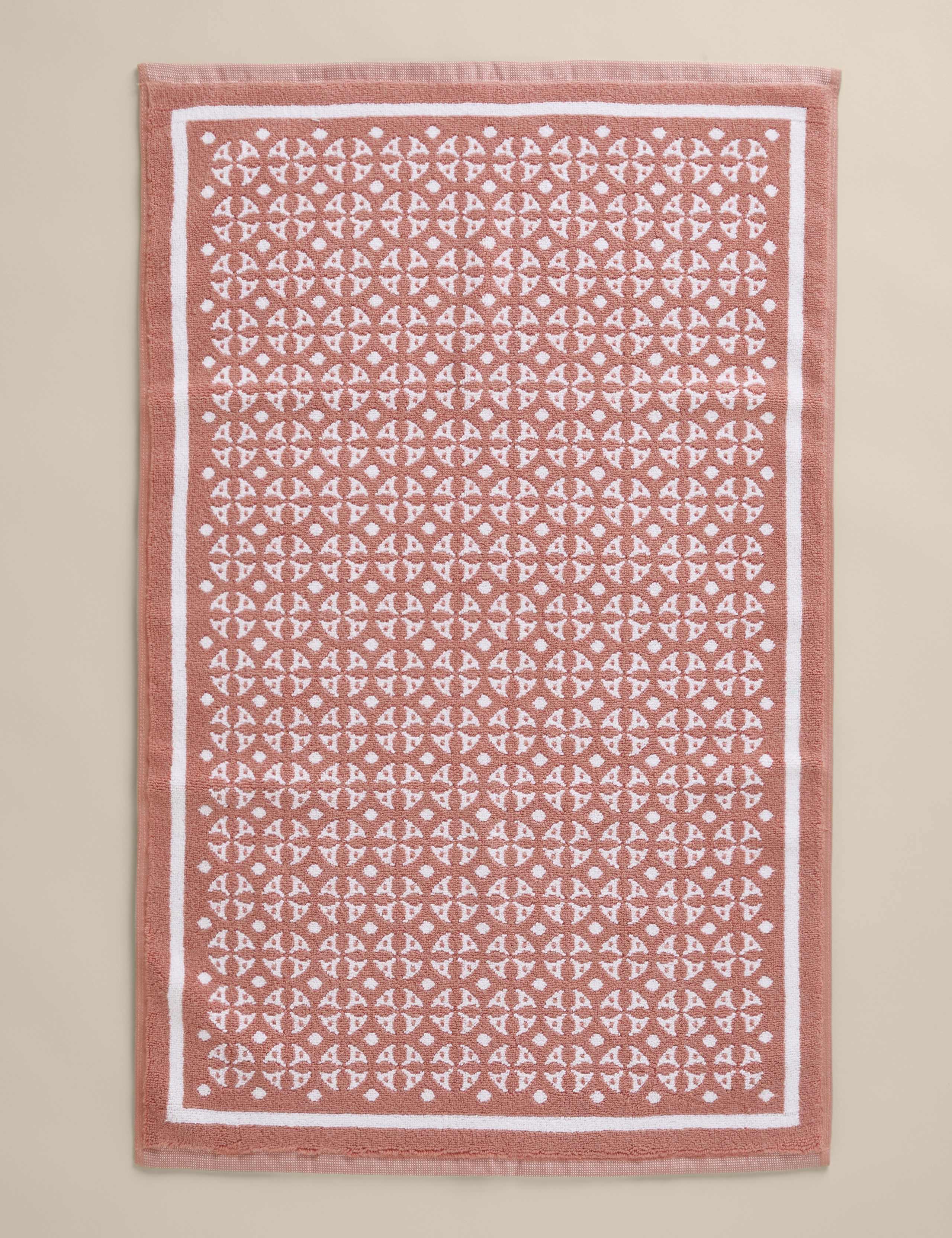 Pure Cotton Geometric Bath Mat 2 of 3
