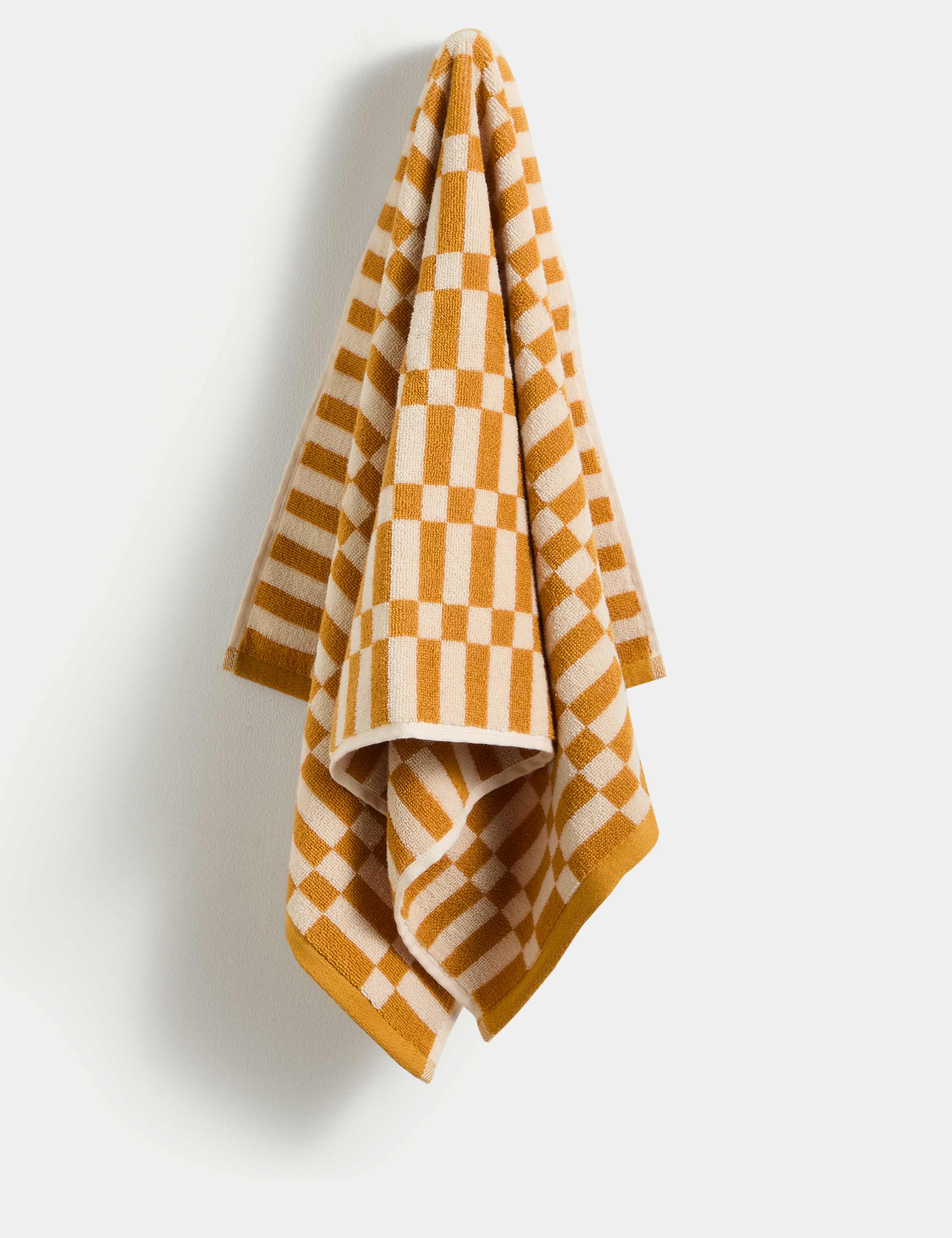 Pure Cotton Geometric Check Towel 5 of 7