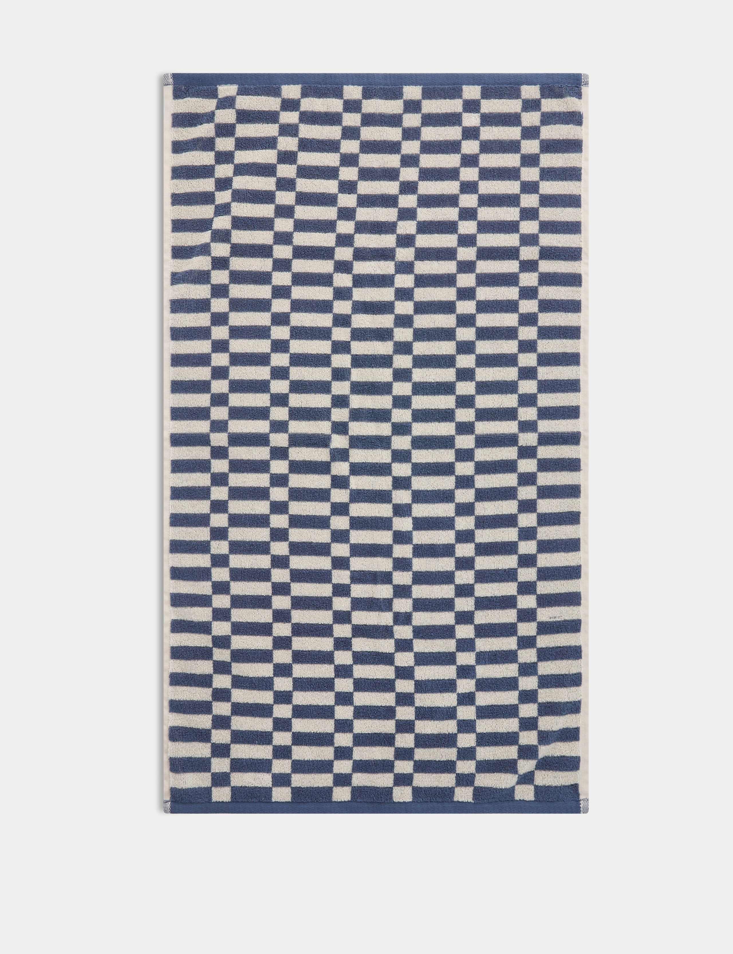 Pure Cotton Geometric Check Towel 5 of 5