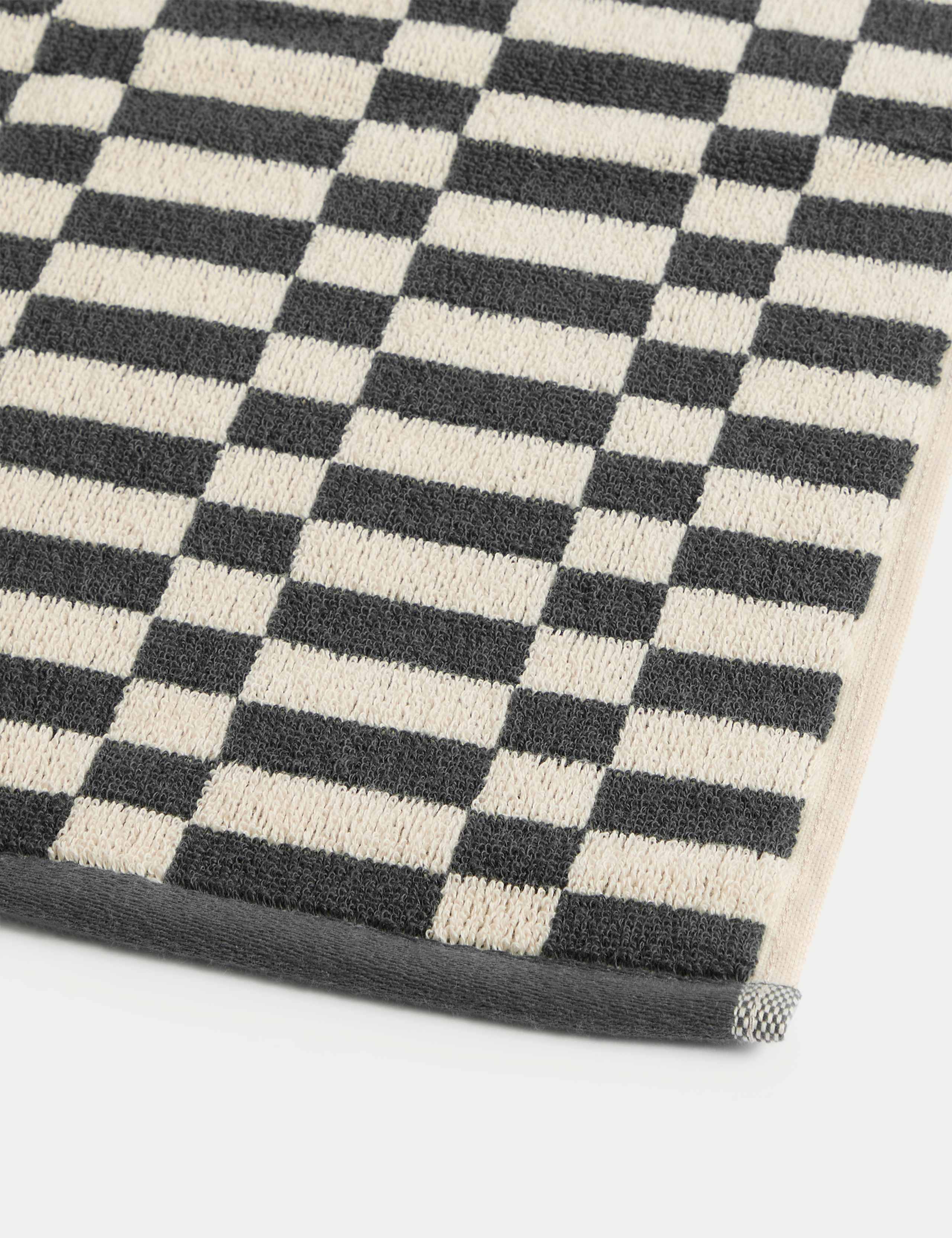 Pure Cotton Geometric Check Towel 2 of 5