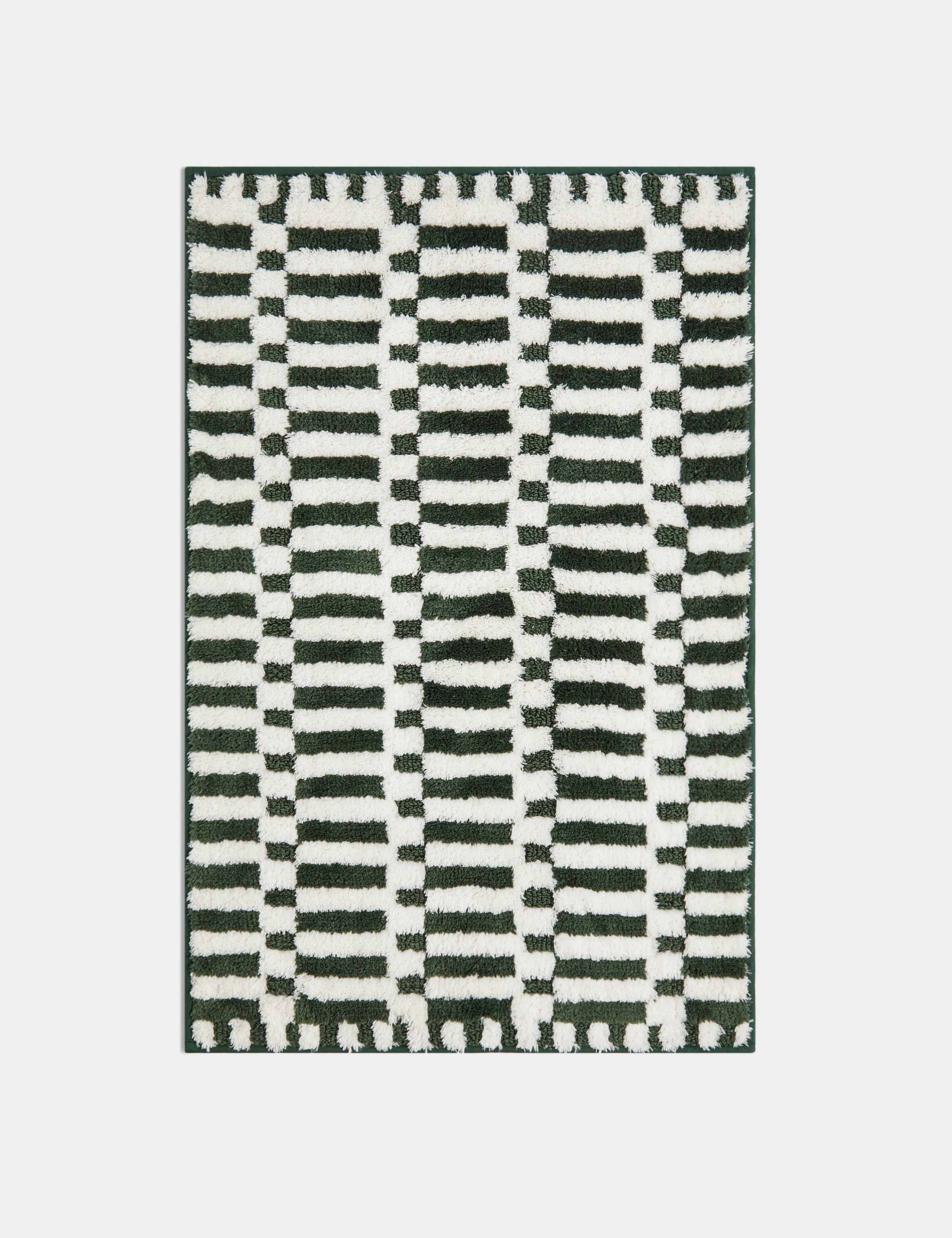 Cotton Blend Geometric Quick Dry Bath Mat 2 of 2