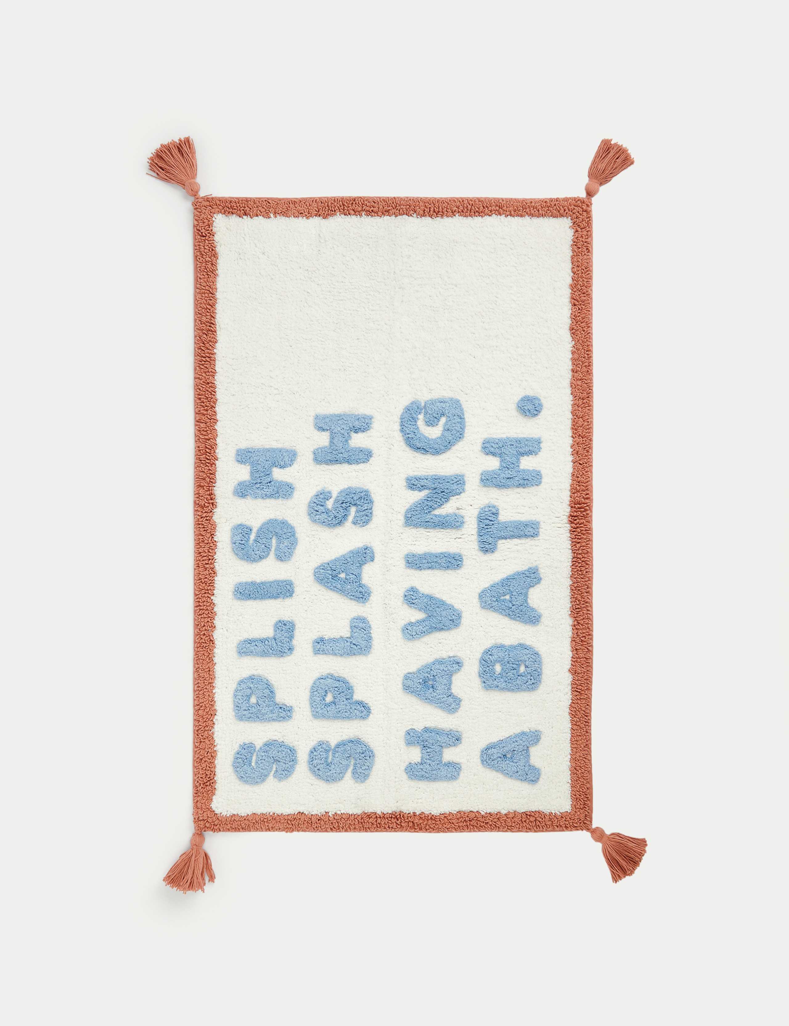 Pure Cotton Splish Splash Tassel Bath Mat 2 of 2
