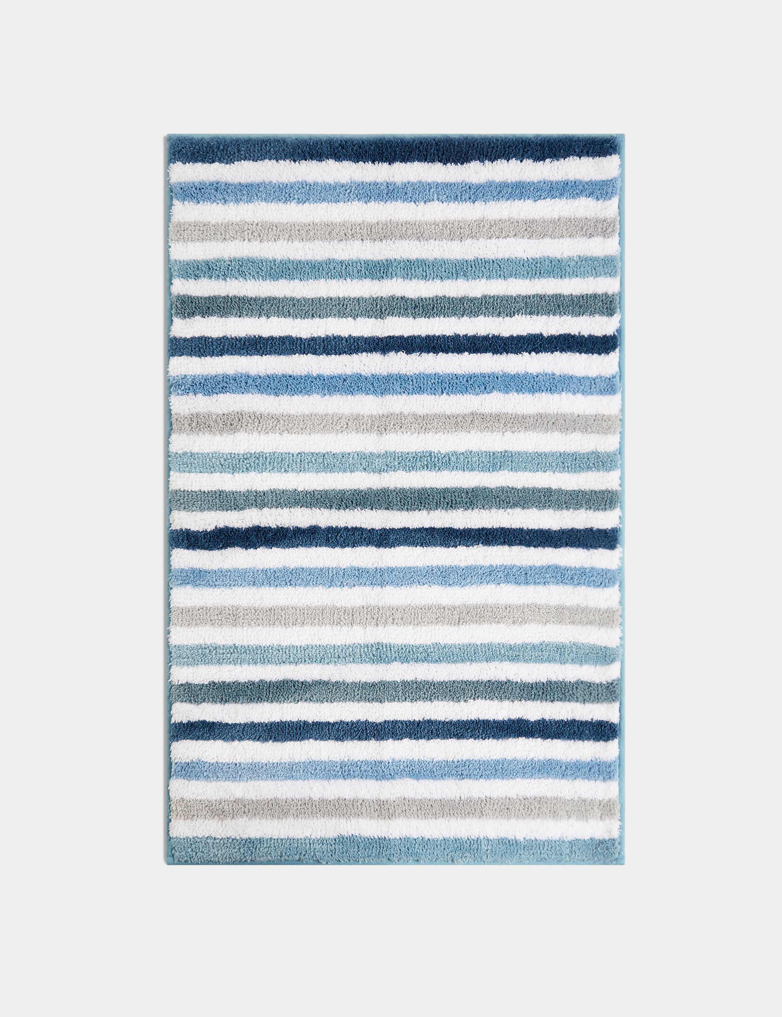 Cotton Blend Striped Quick Dry Bath Mat 2 of 2