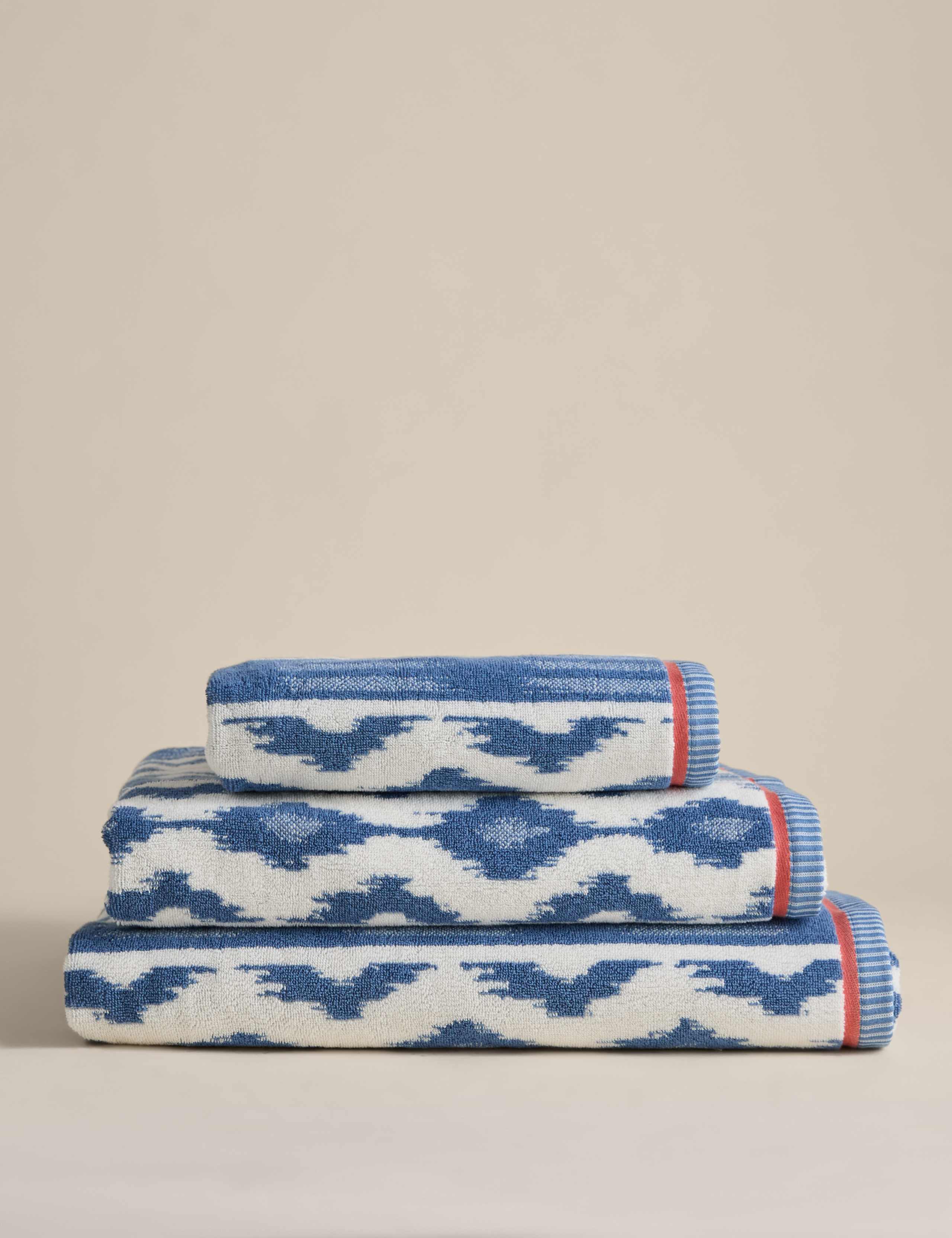 Set of 3 Pure Cotton Ikat Towels 1 of 5