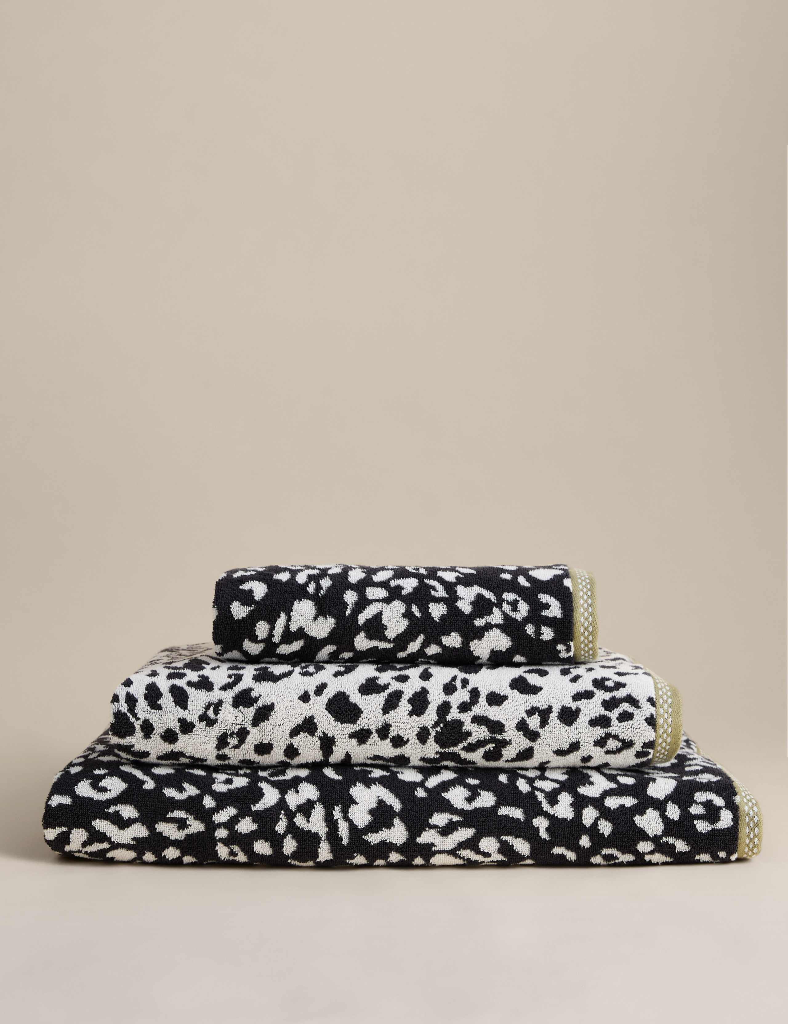 Pure Cotton Leopard Print Towel 1 of 4