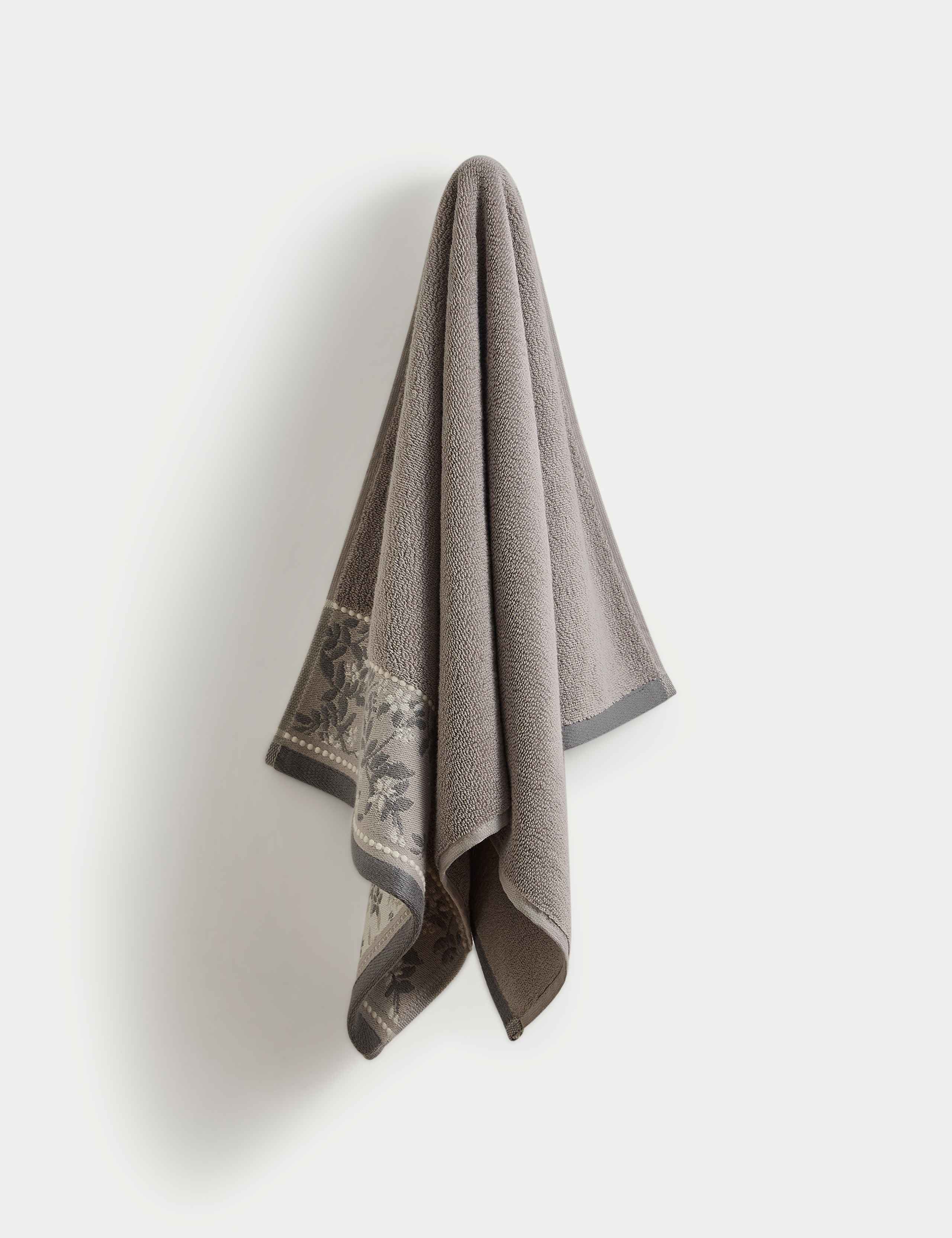 Pure Cotton Woven Floral Towel 4 of 5