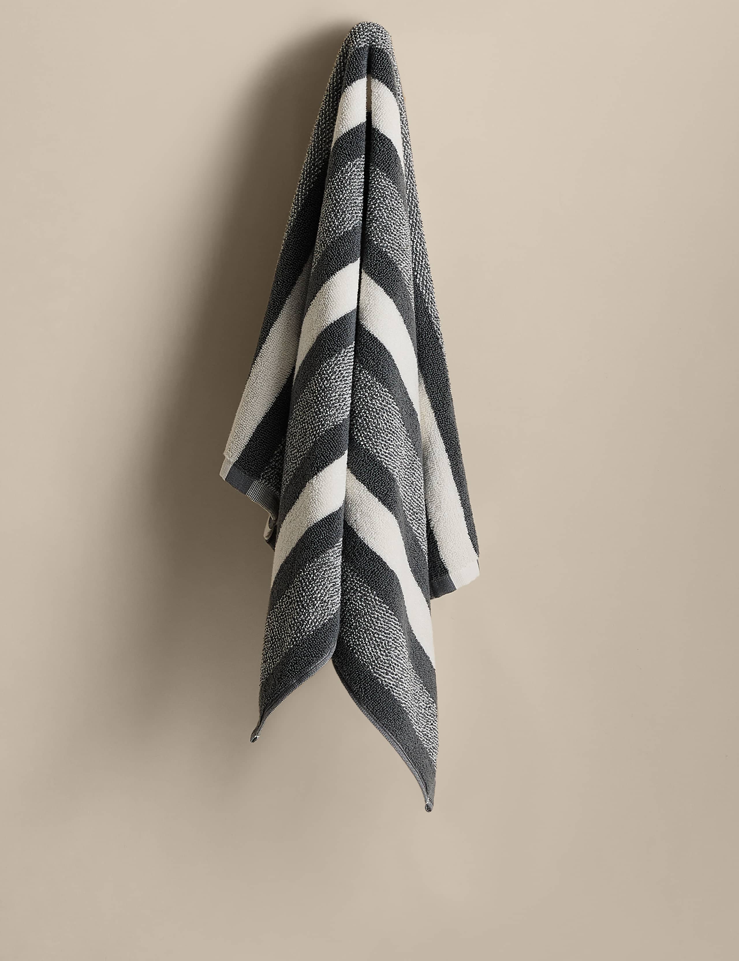 Pure Cotton Marl Striped Towel 3 of 5