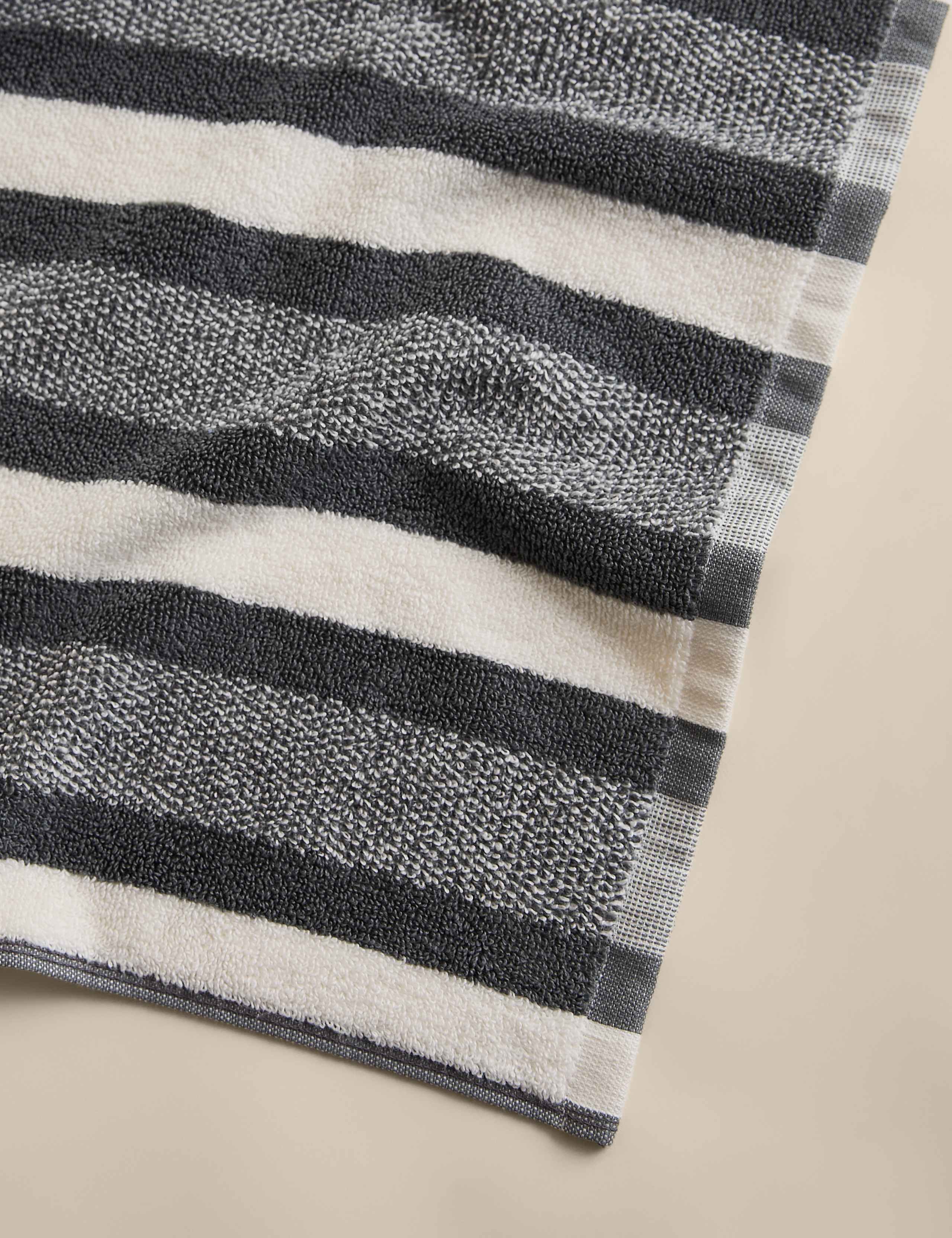 Pure Cotton Marl Striped Towel 4 of 5