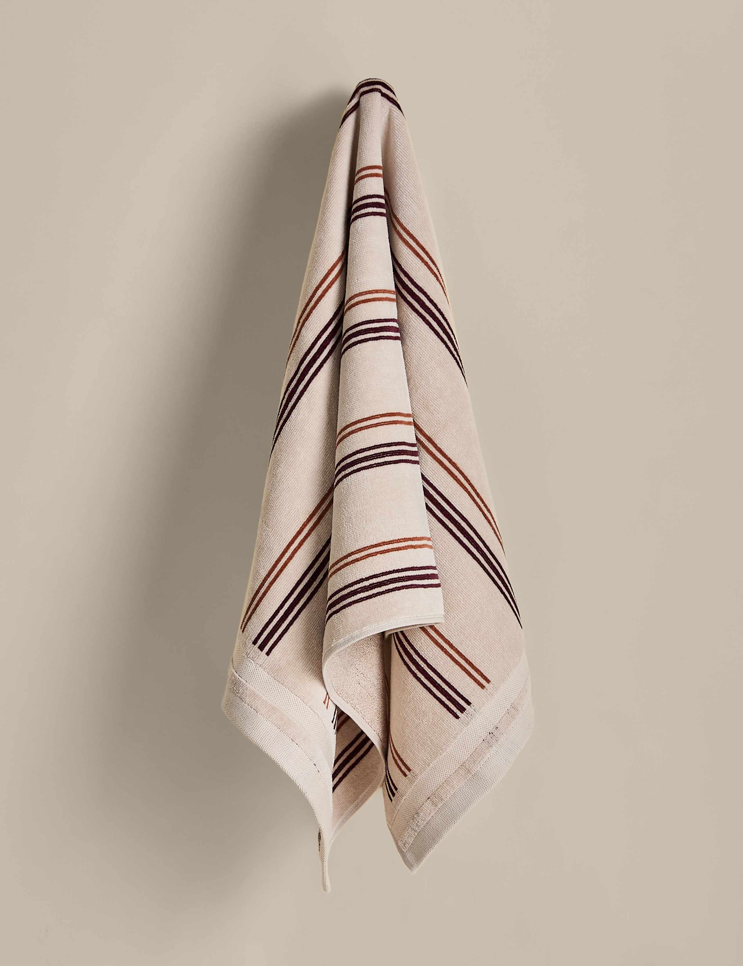 Pure Cotton Striped Velour Towel 4 of 5