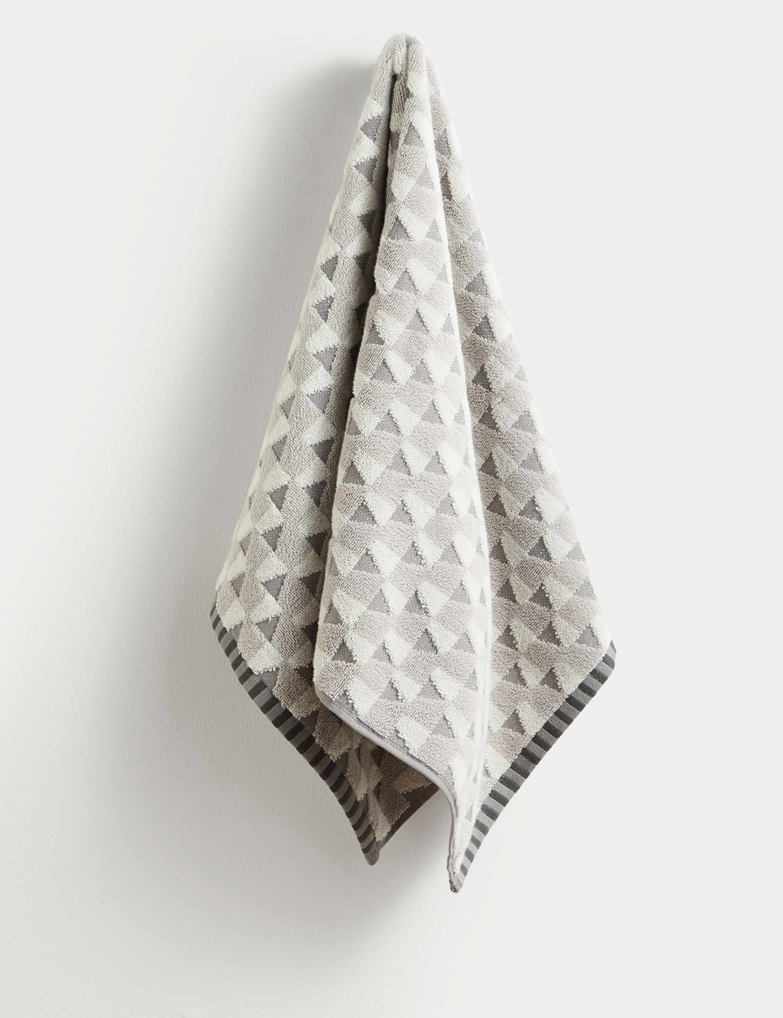 Pure Cotton Geometric Triangle Towel 4 of 5
