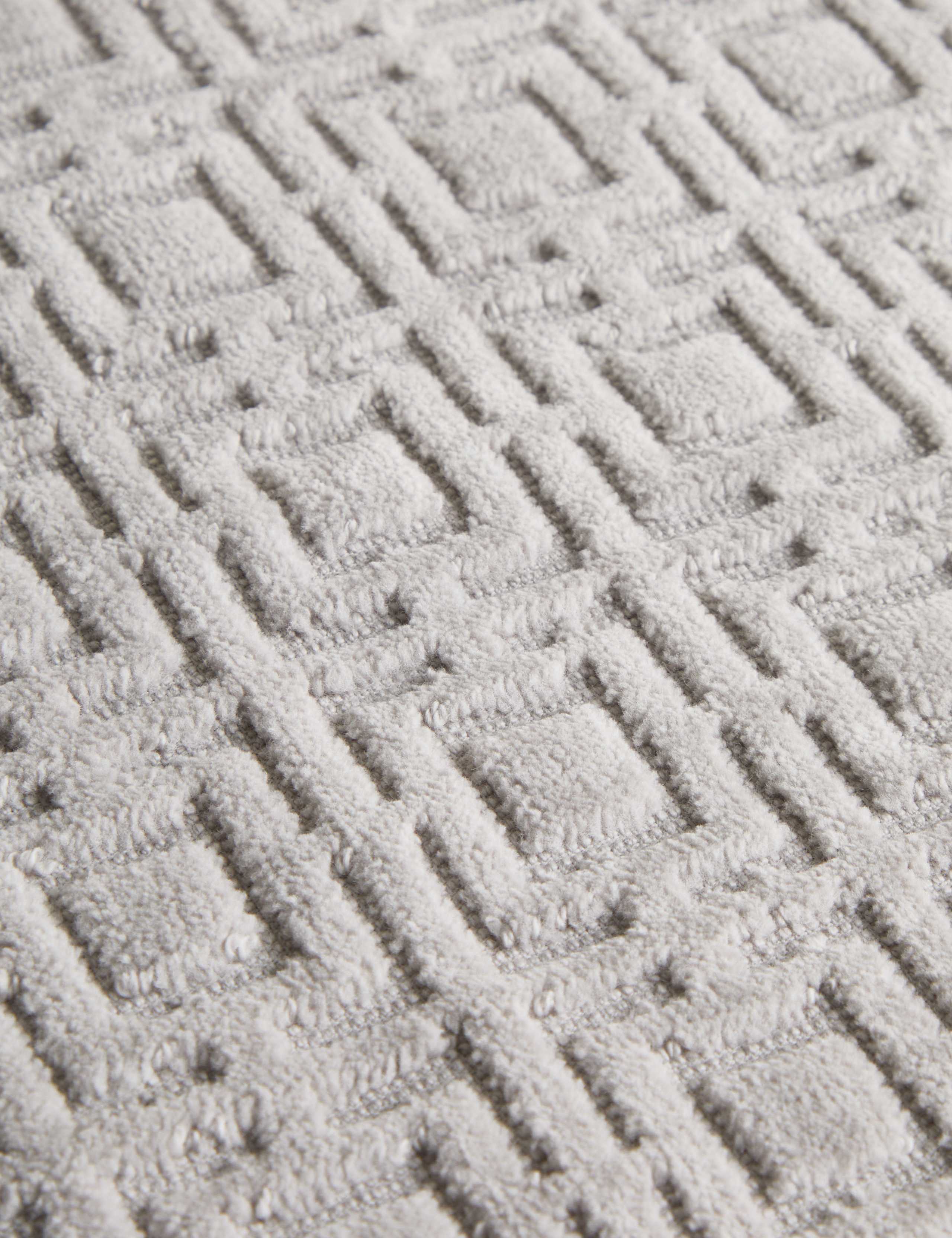 Pure Cotton Velour Geometric Bath Mat 5 of 5