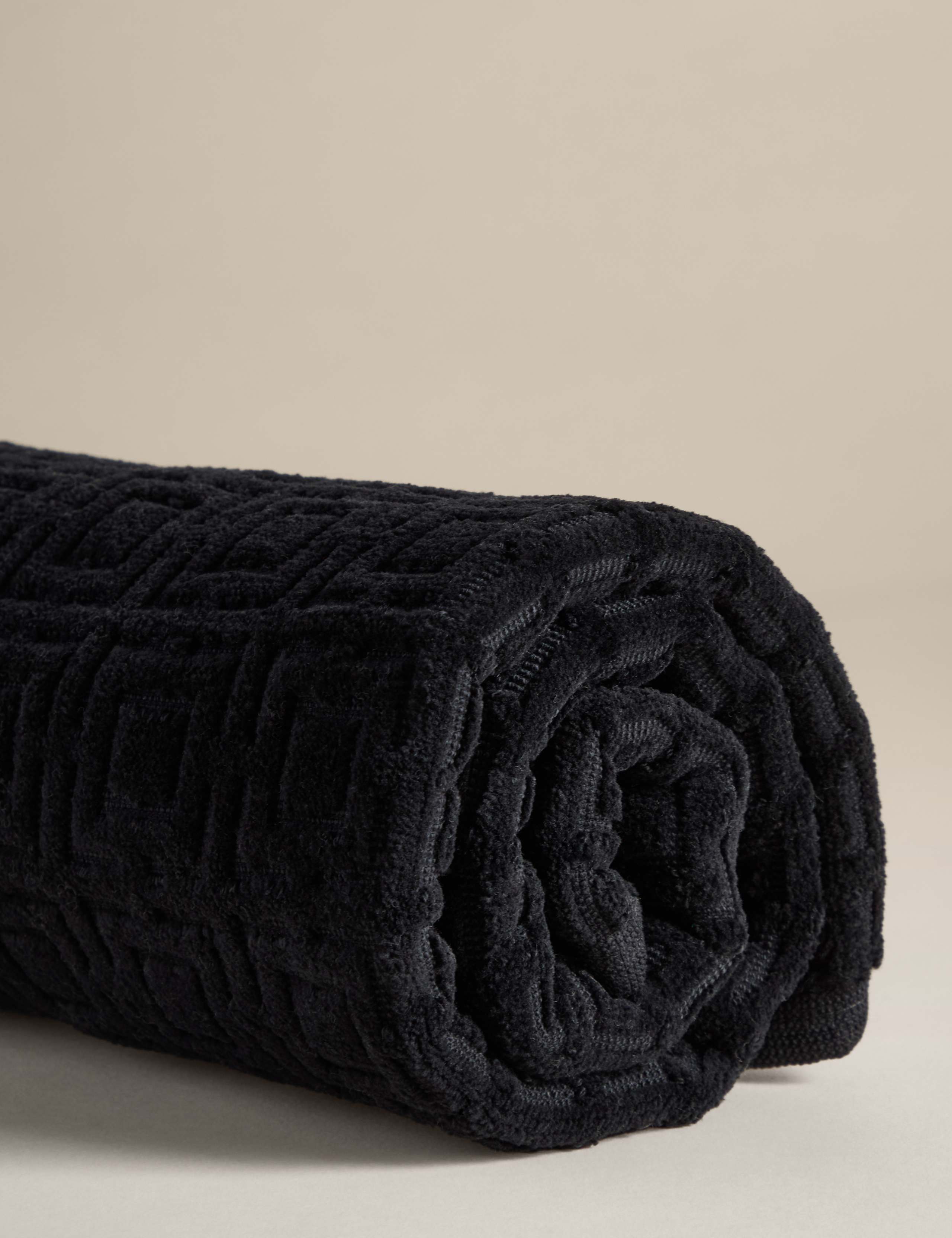 Pure Cotton Velour Geometric Bath Mat 2 of 5