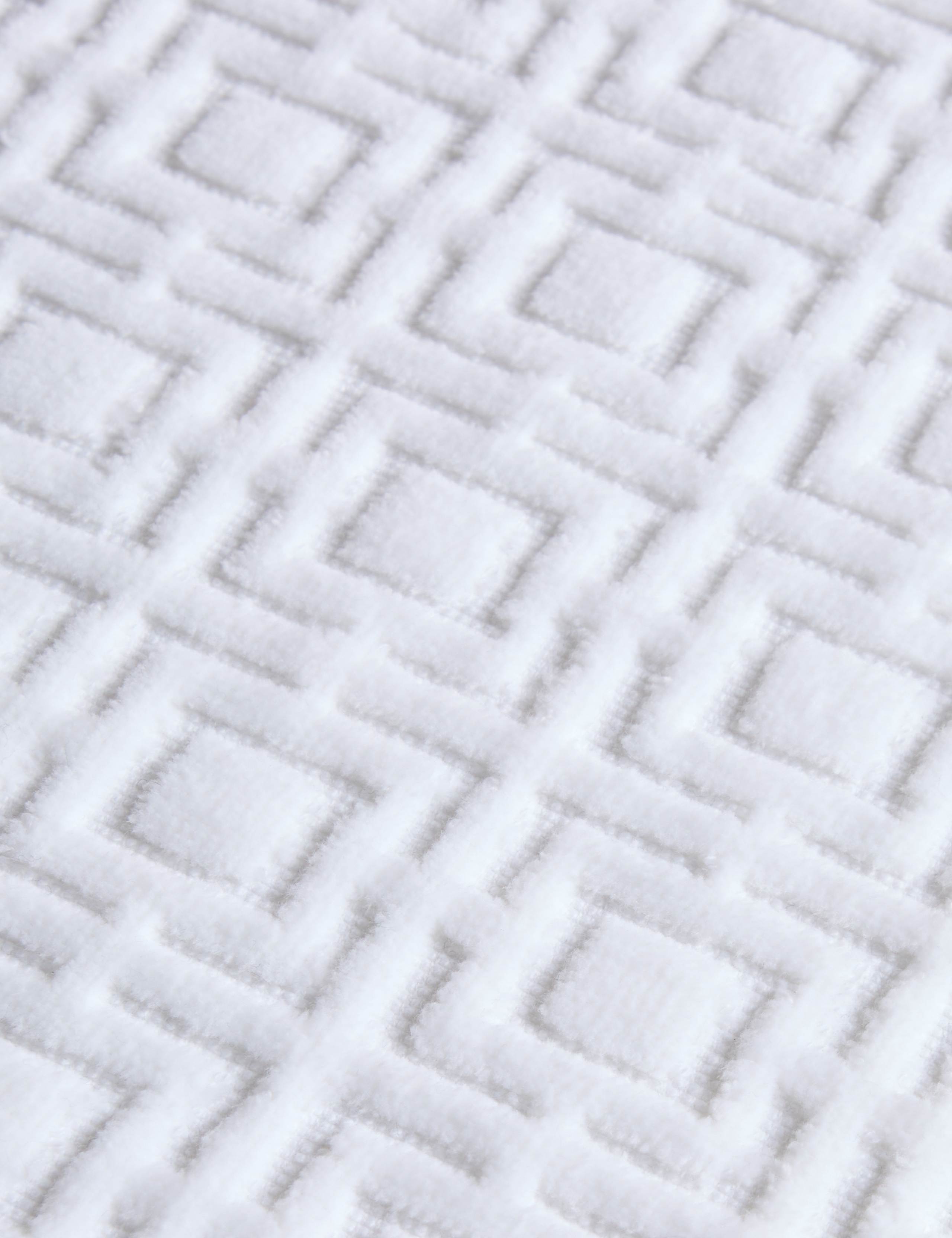 Pure Cotton Velour Geometric Bath Mat 5 of 5