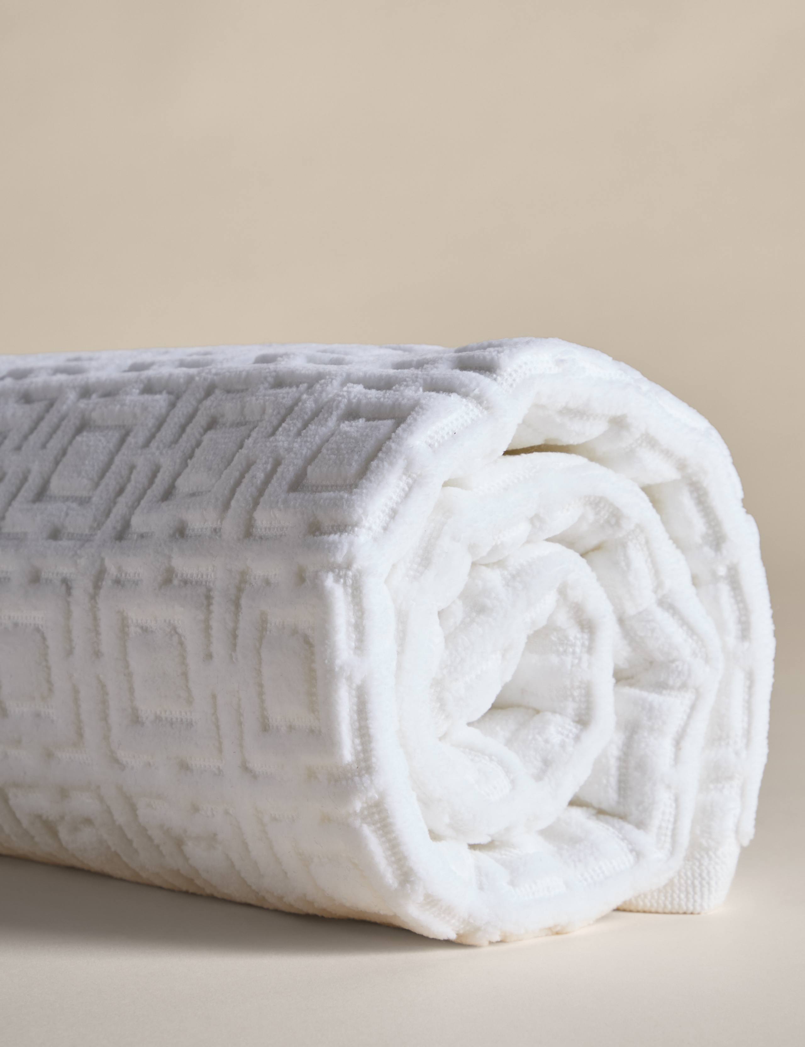 Pure Cotton Velour Geometric Bath Mat 2 of 5