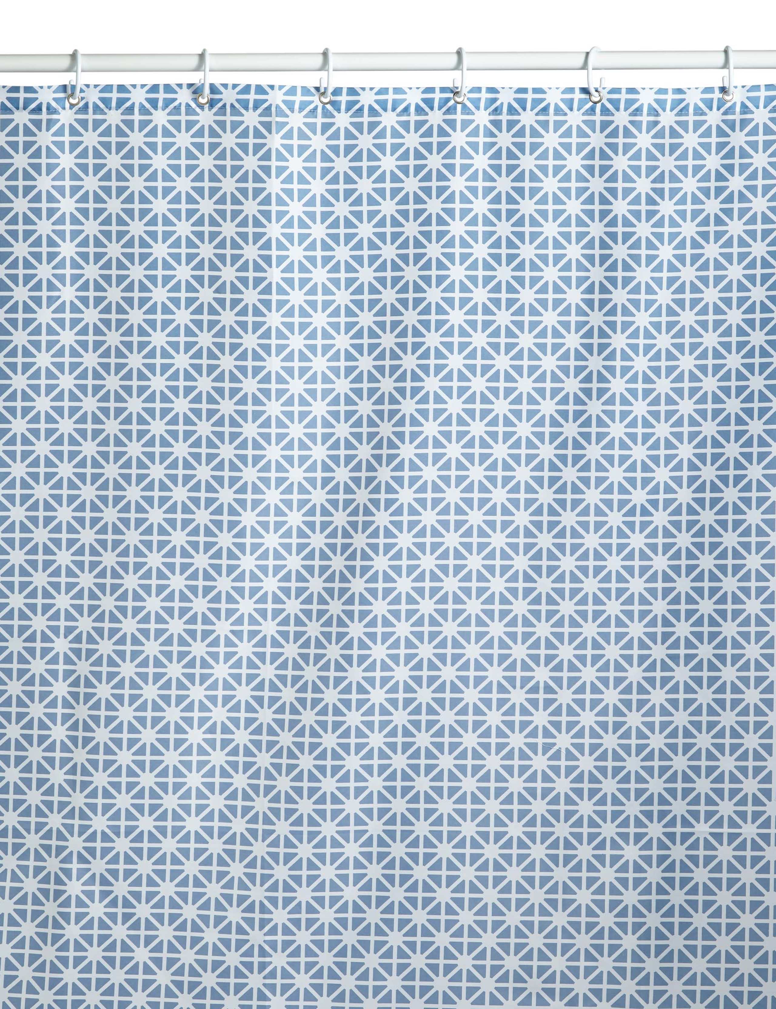 Coastal Geometric Shower Curtains 1 of 2