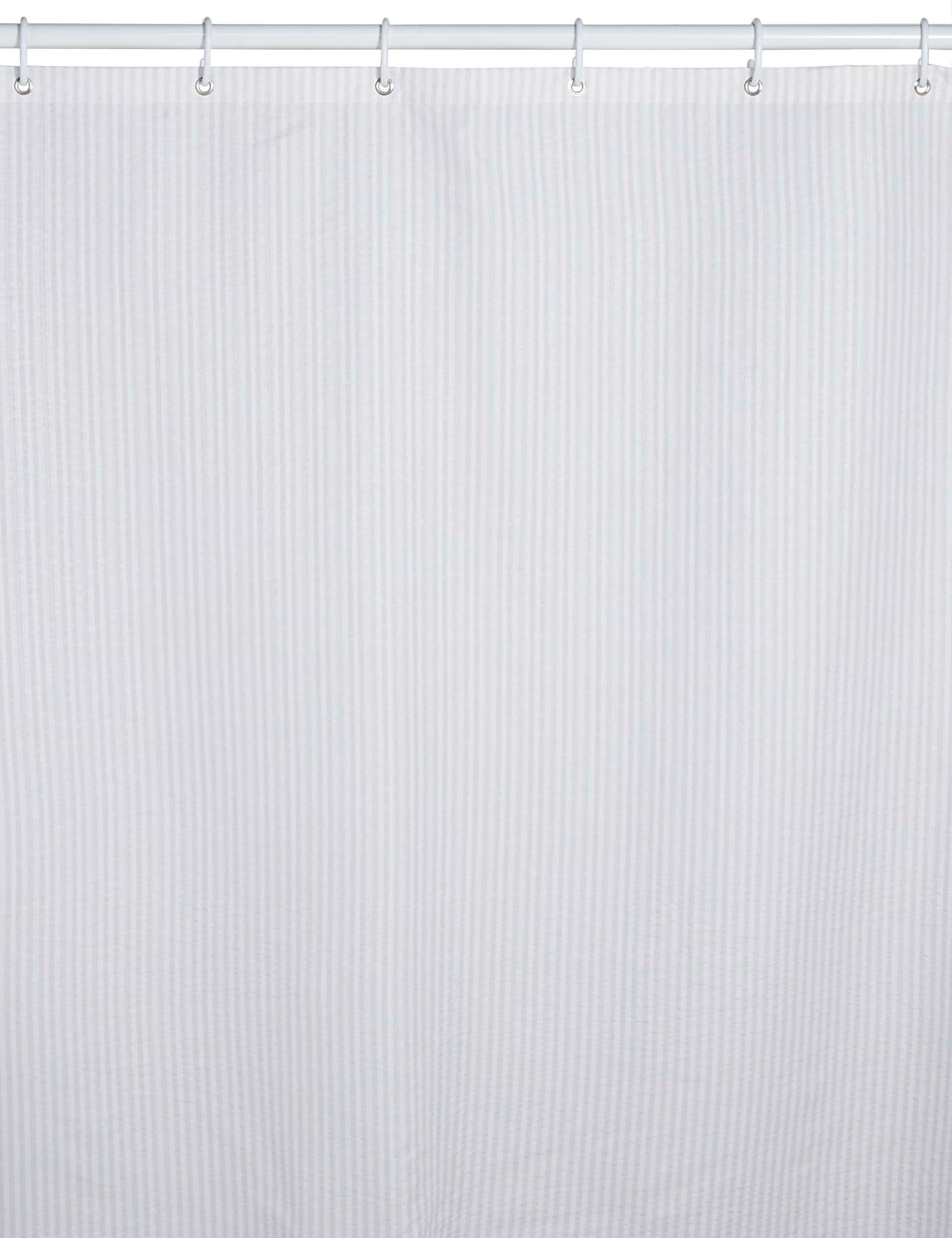 Pinstripe Seersucker Shower Curtains 1 of 2