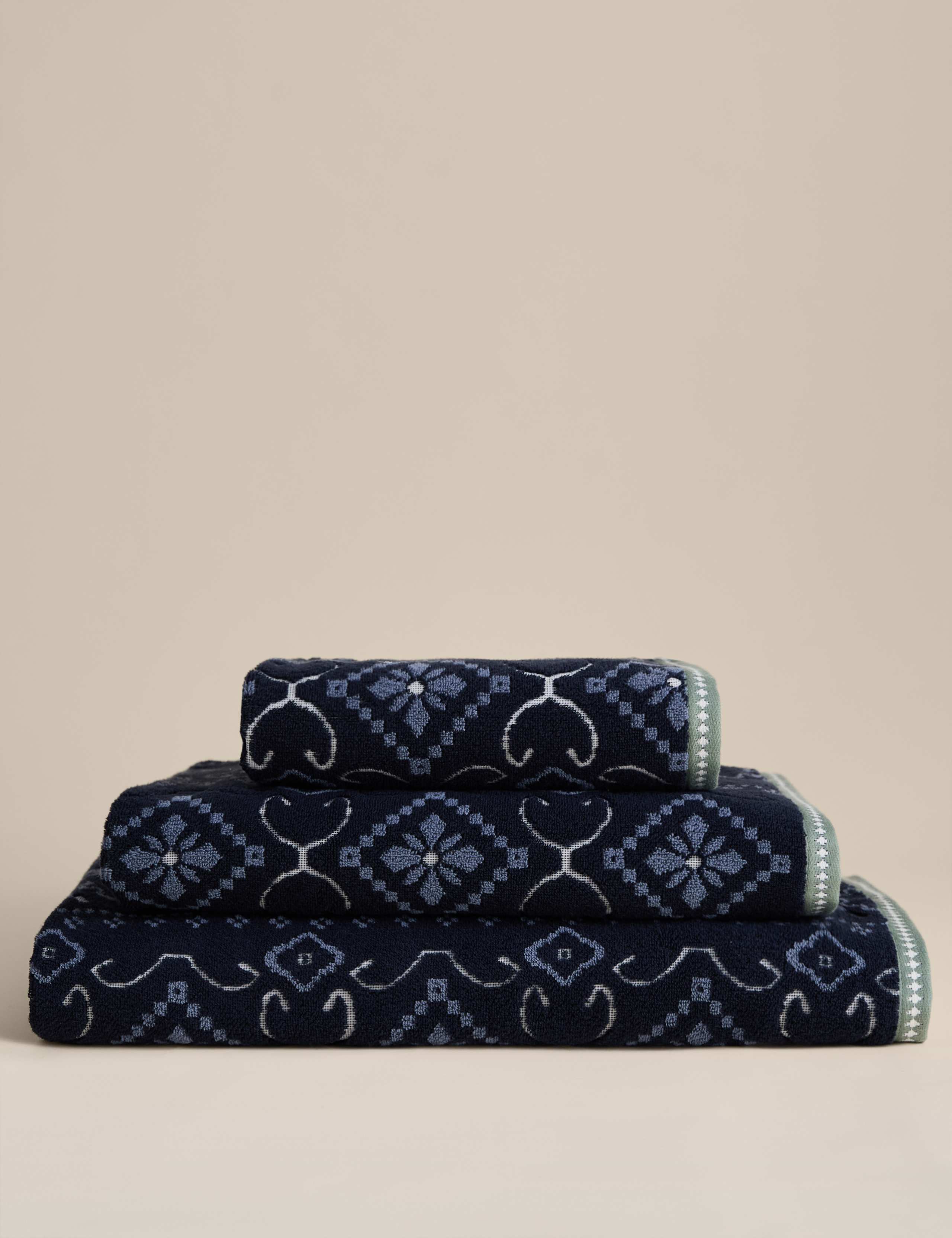 Pure Cotton Tie Print Towel 1 of 4