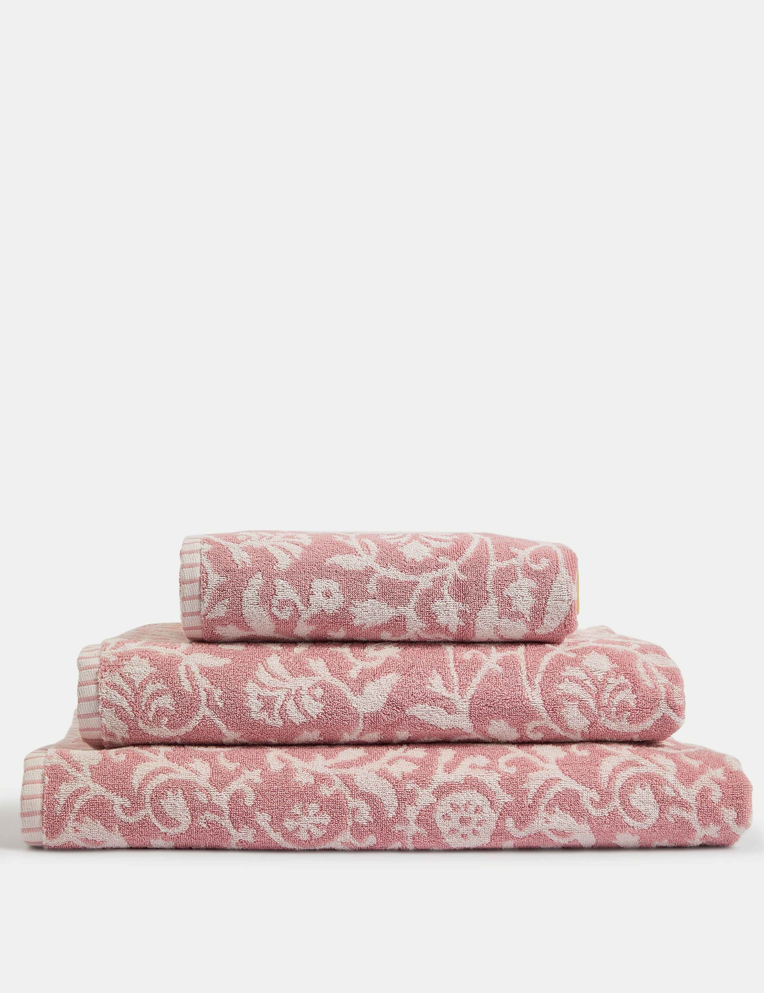 Pure Cotton Woodblock Floral Towel 3 of 5