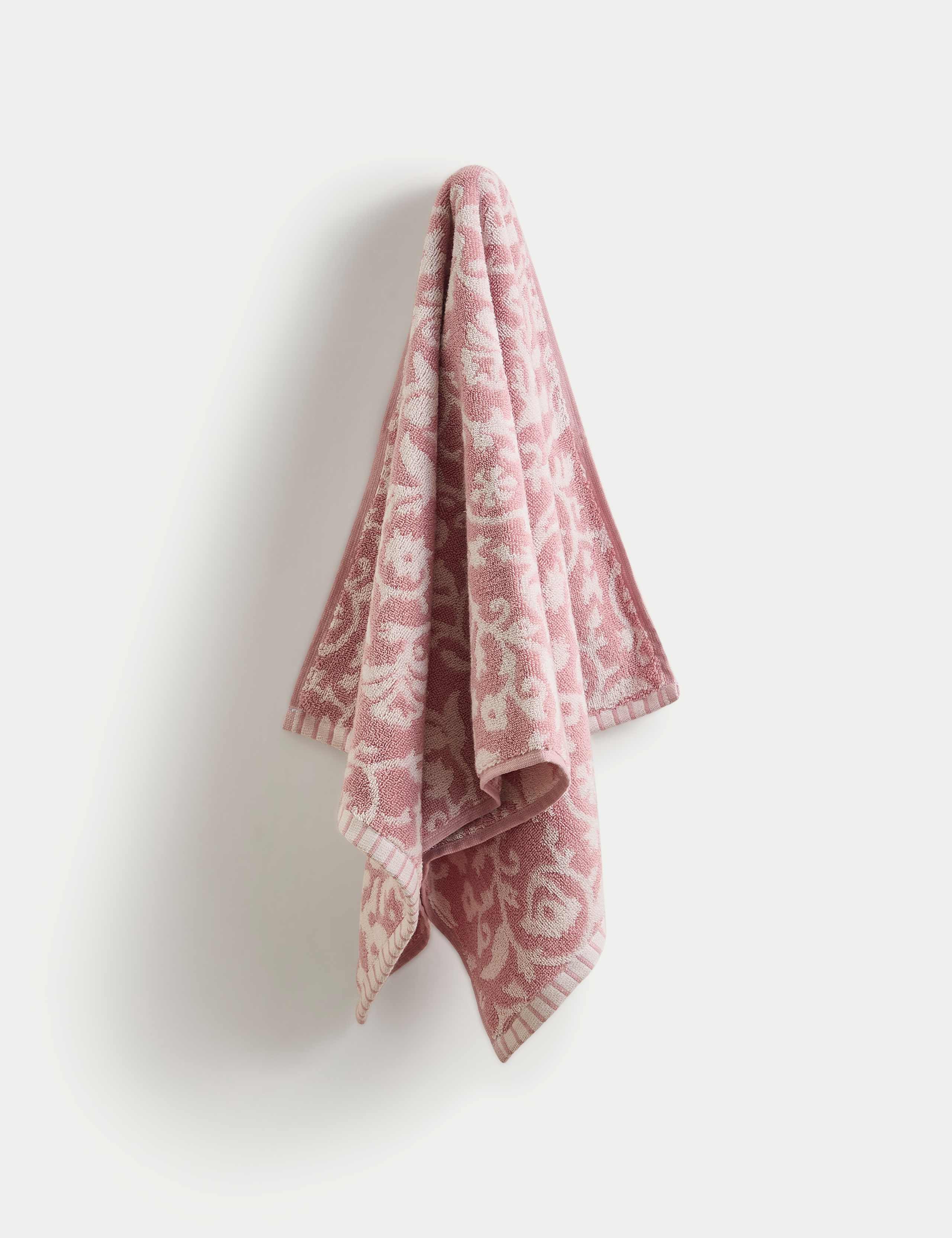 Pure Cotton Woodblock Floral Towel 4 of 5