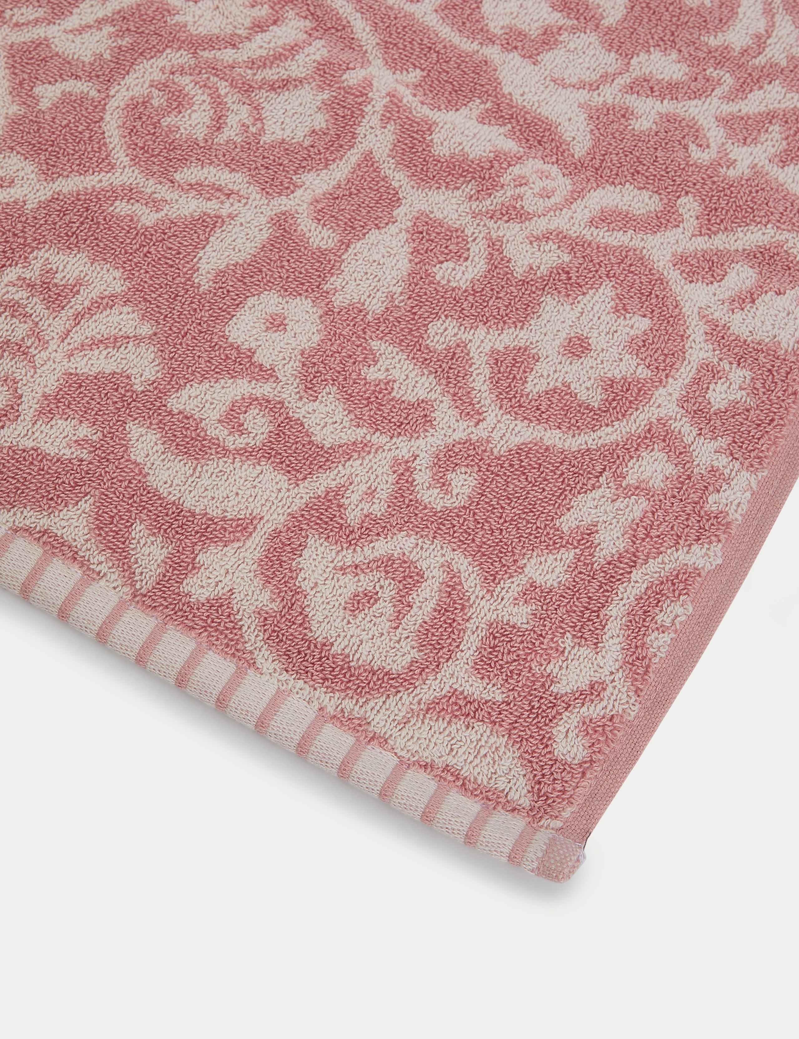 Pure Cotton Woodblock Floral Towel 2 of 5