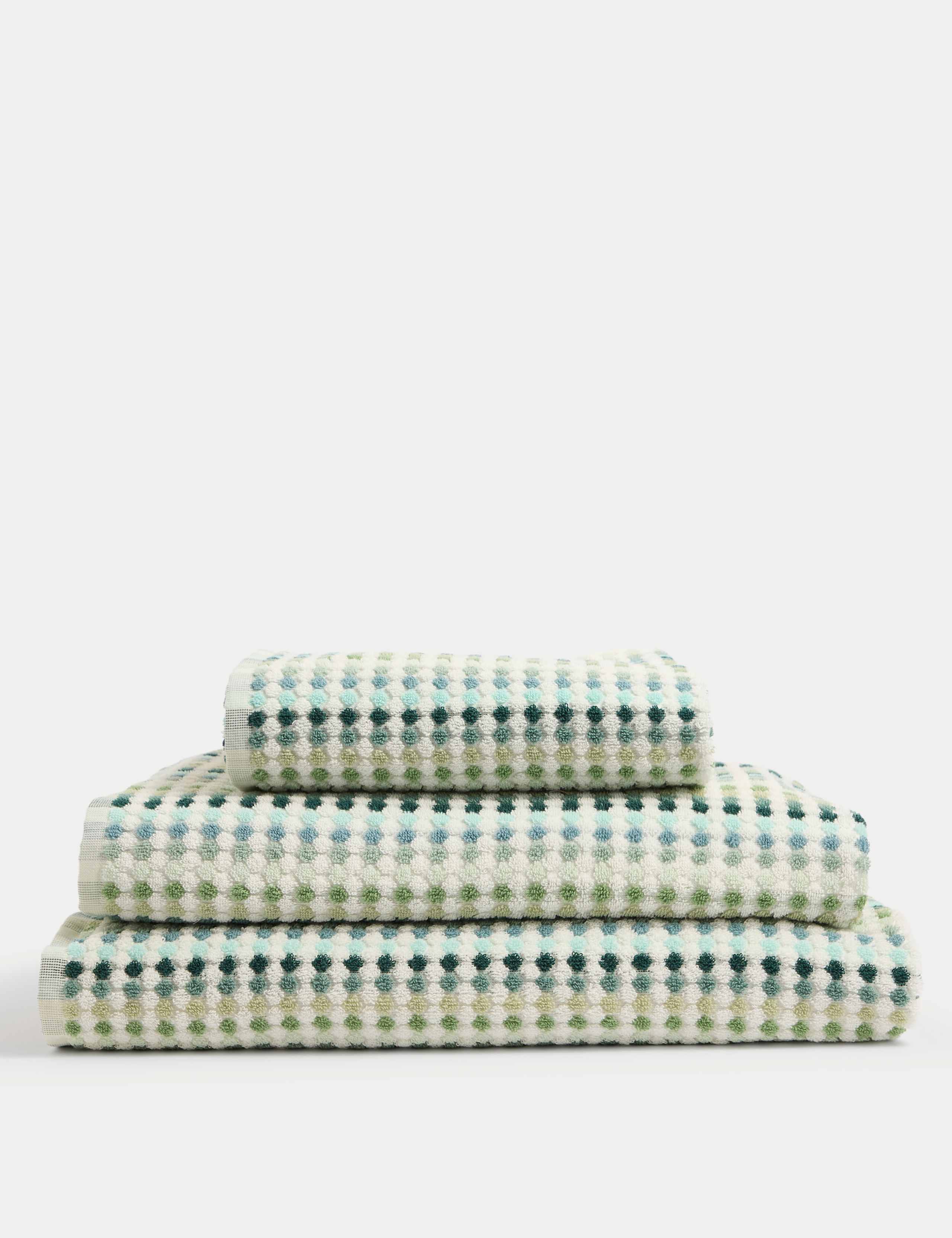 Pure Cotton Spotty Striped Towel 3 of 5