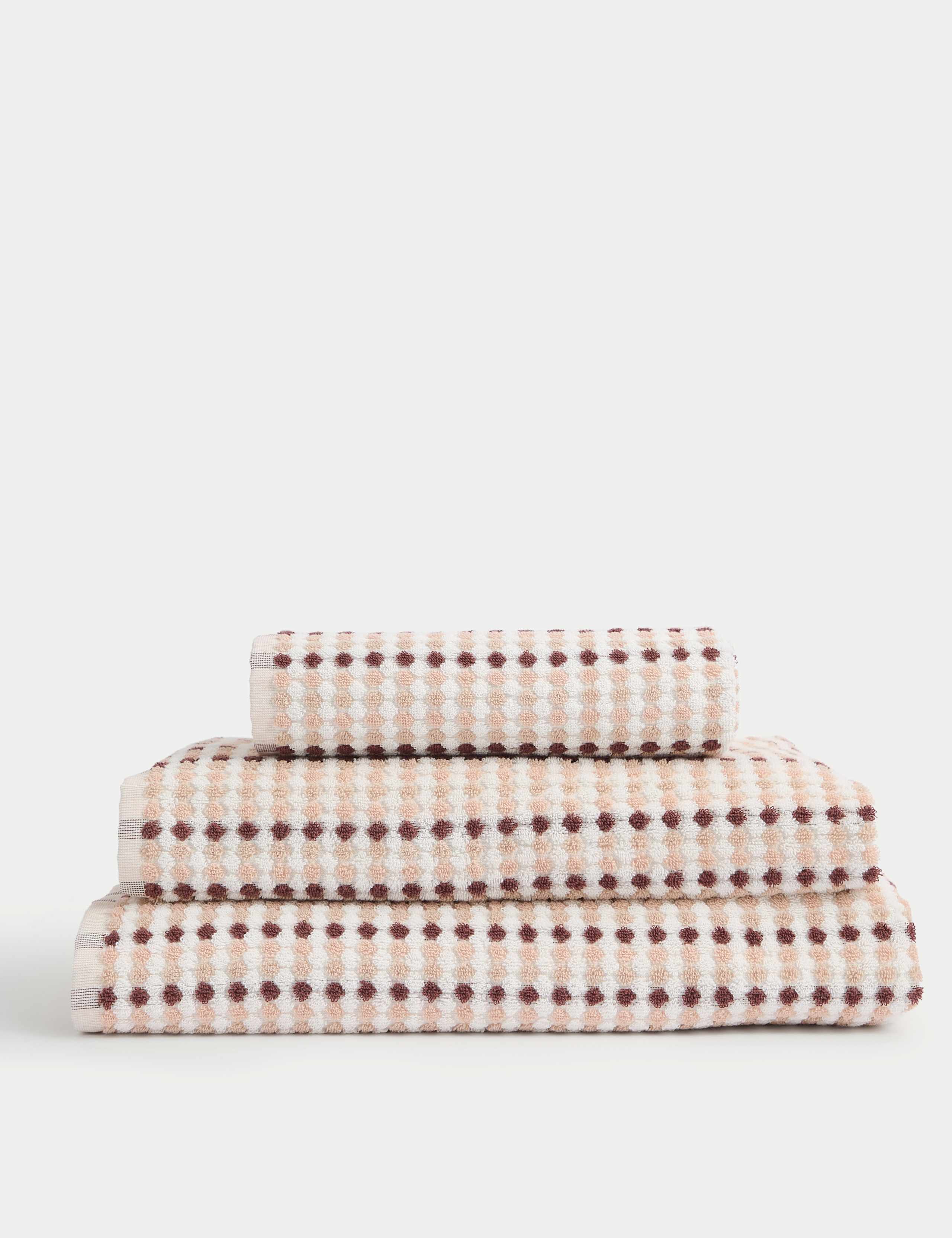 Pure Cotton Spotty Striped Towel 3 of 5