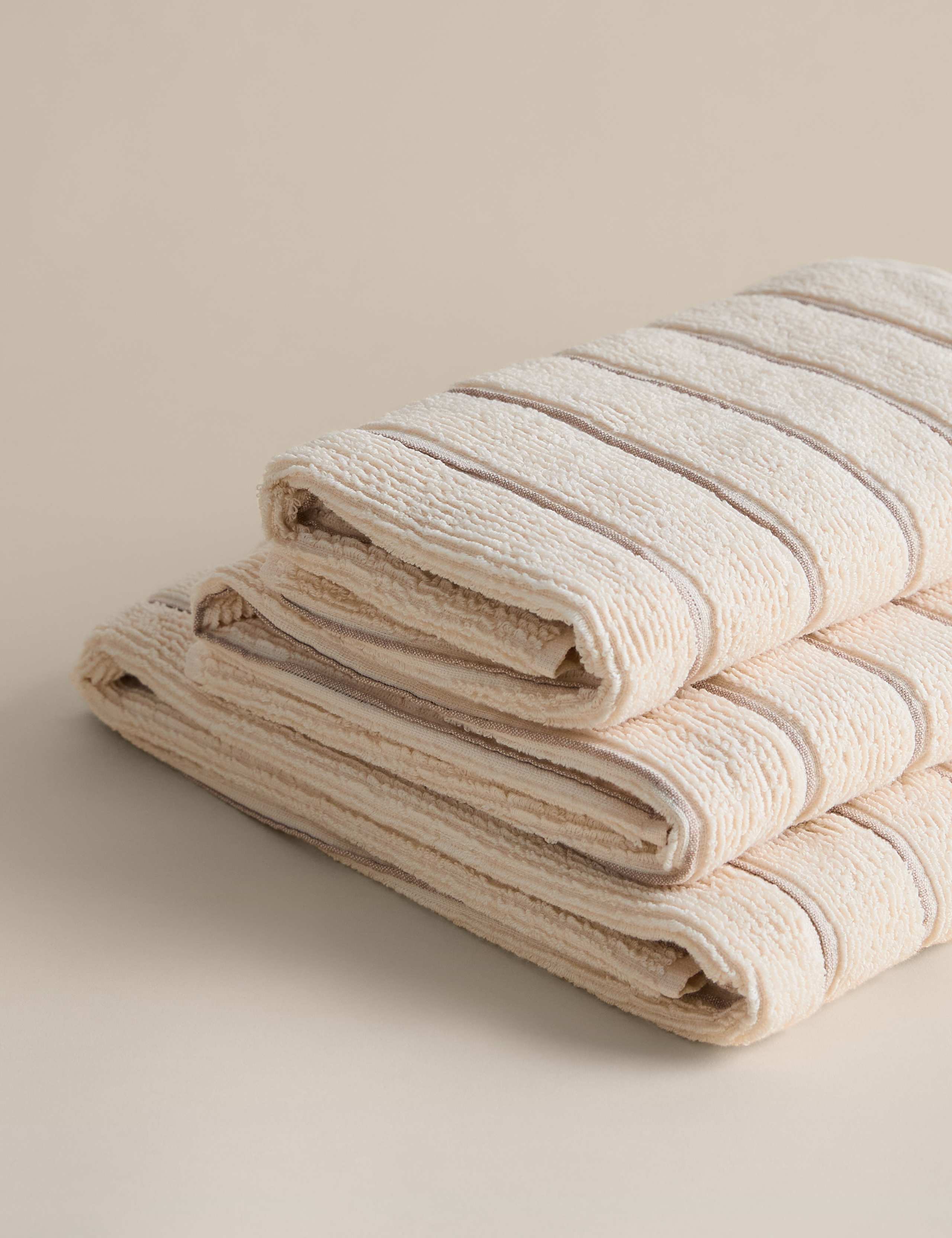 Pure Cotton Textured Striped Towel 2 of 4