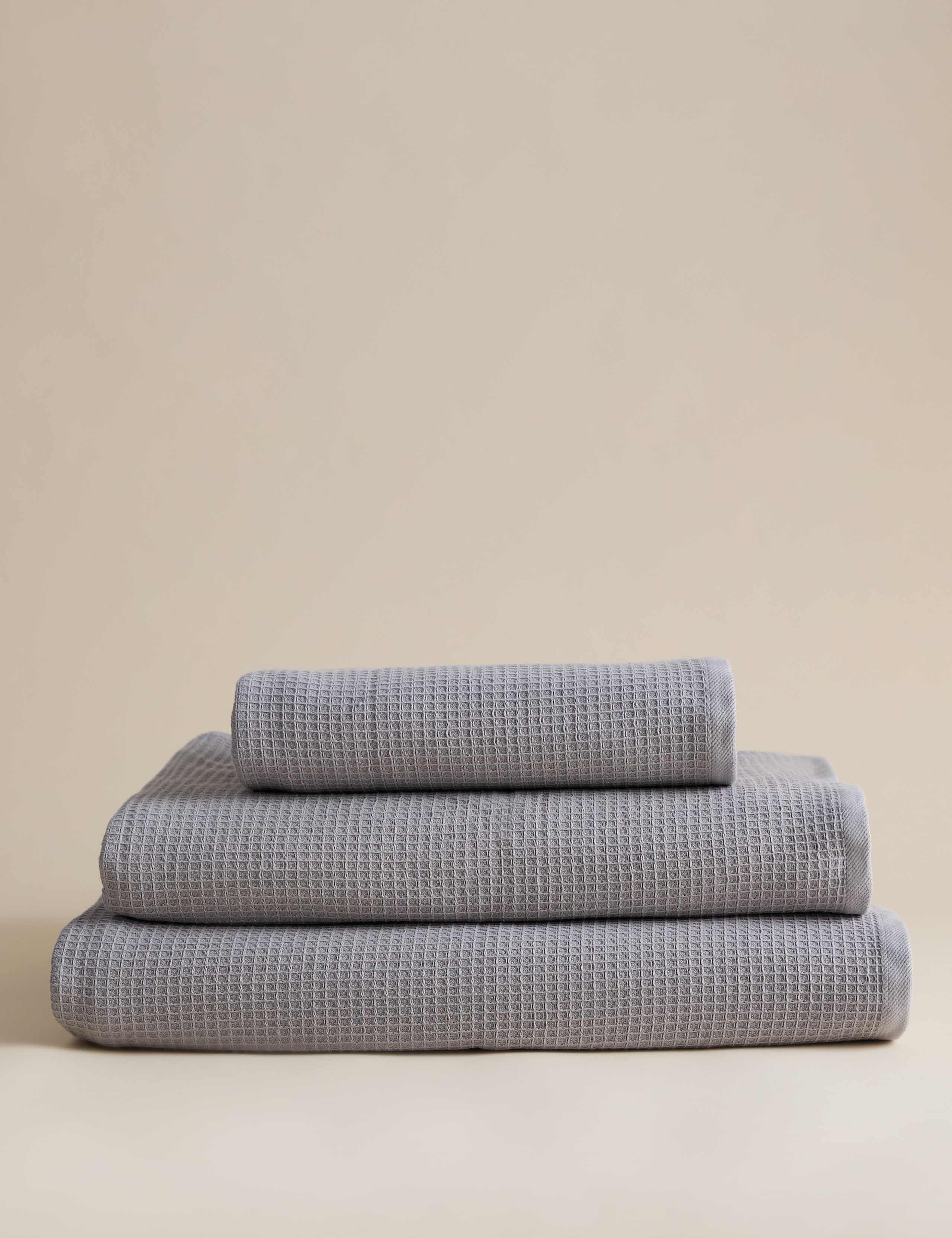 Pure Cotton Reverse Waffle & Terry Towel 1 of 7
