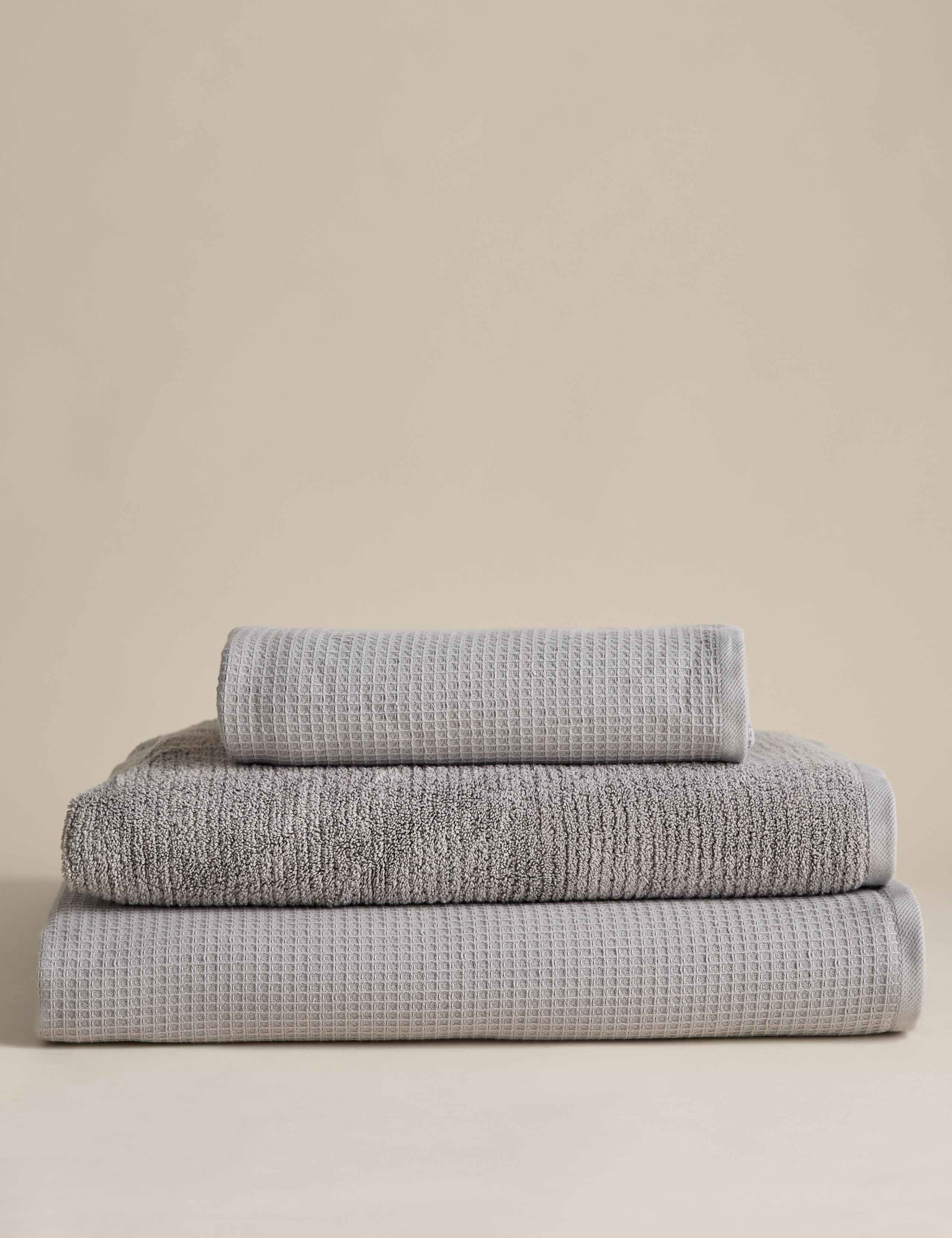 Pure Cotton Reverse Waffle & Terry Towel 5 of 7