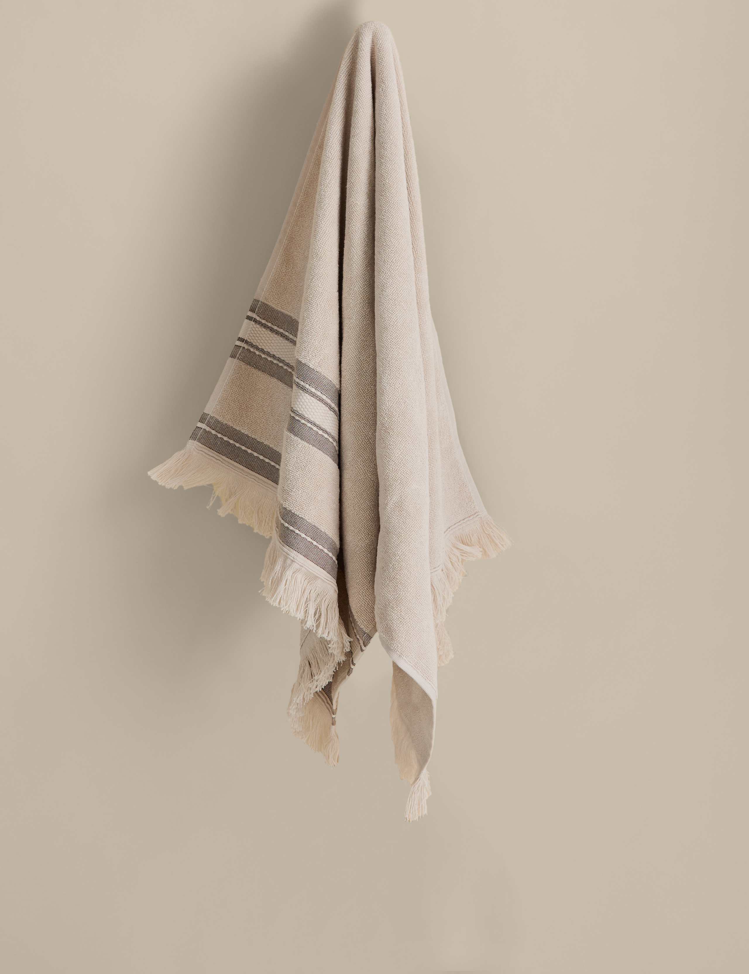 Cotton Rich Fringed Border Towel 3 of 4