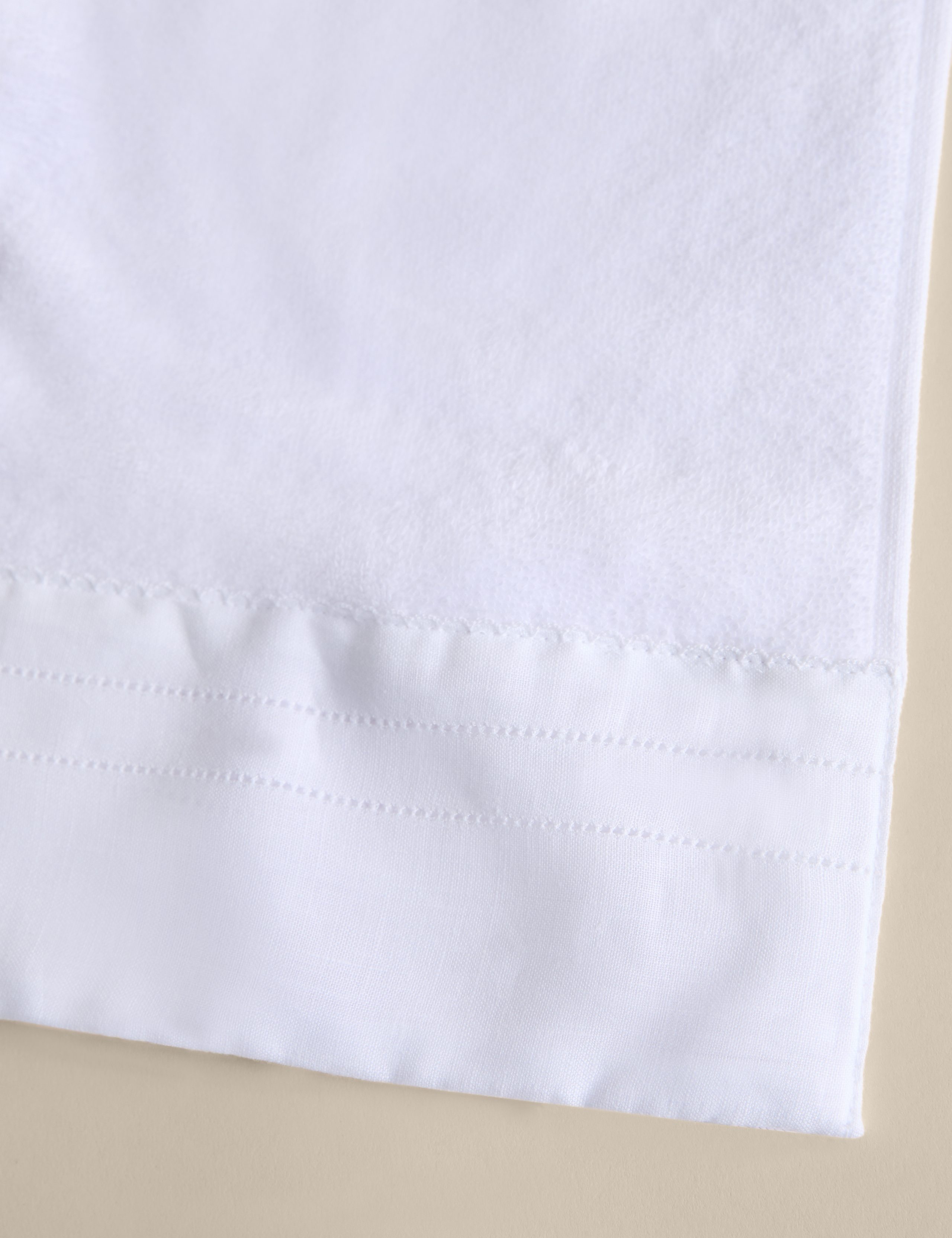 Pure Cotton Towel with Linen Border 4 of 4