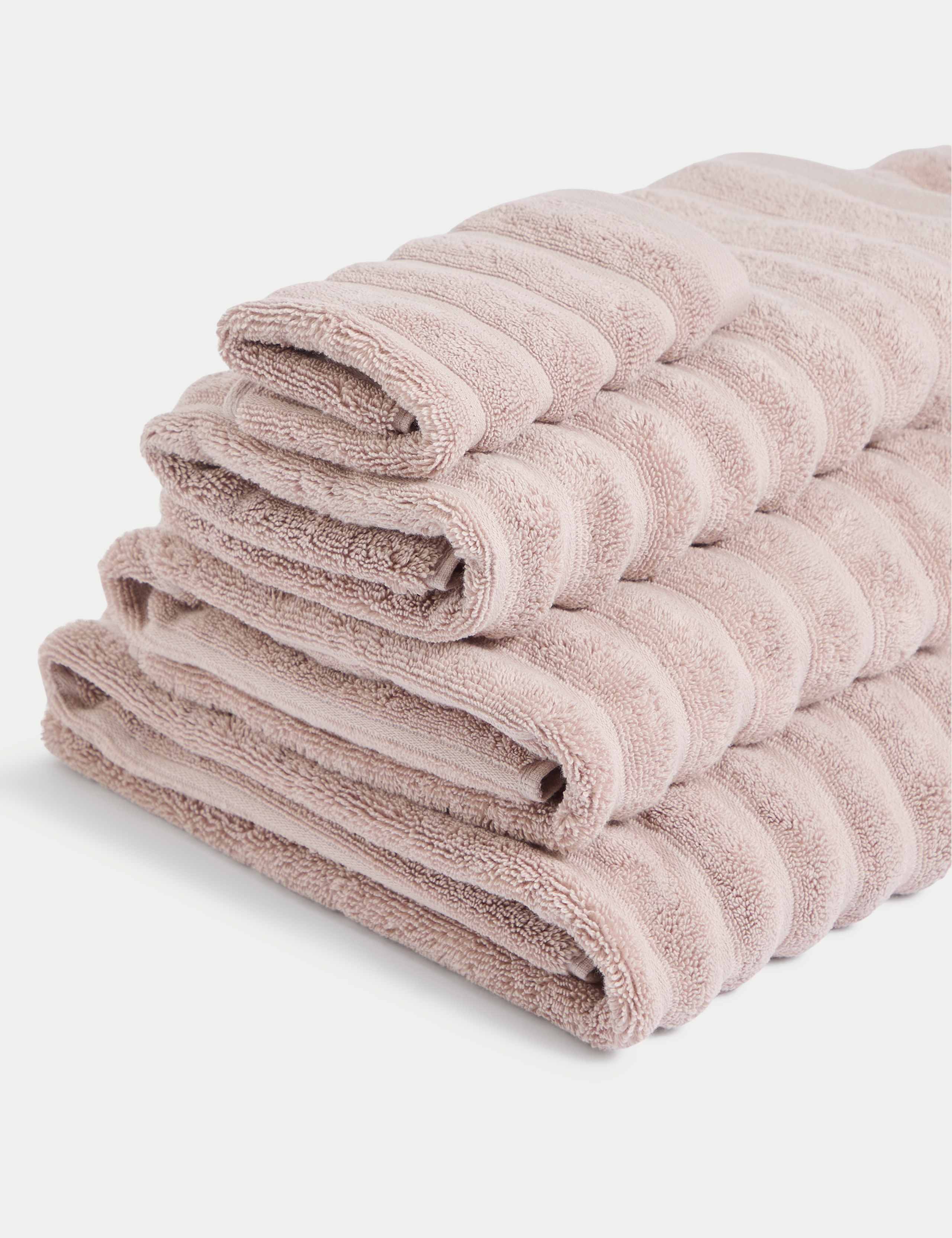 Pure Cotton Super Plush Ribbed Bath Towel 2 of 4