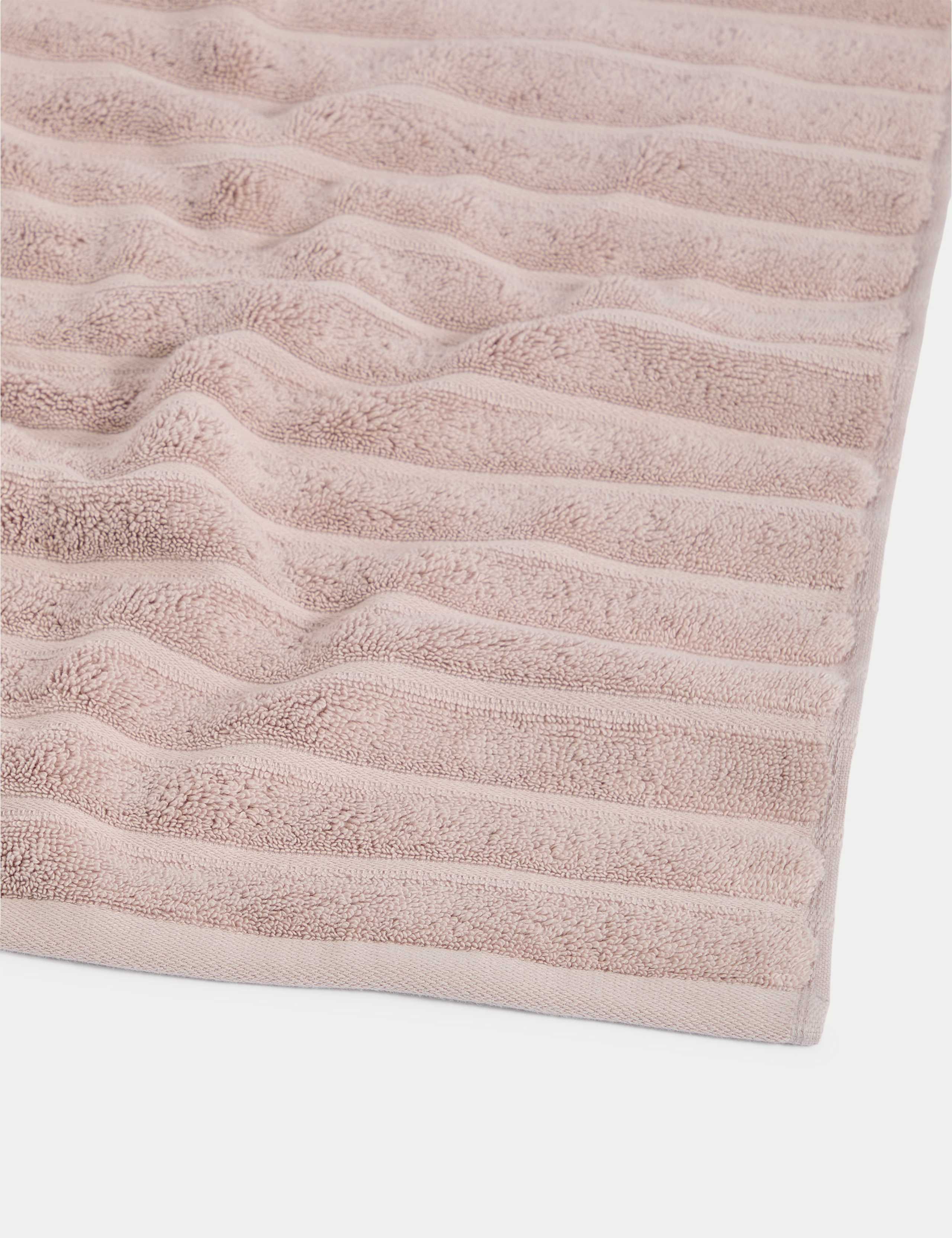 Pure Cotton Super Plush Ribbed Bath Towel 4 of 4